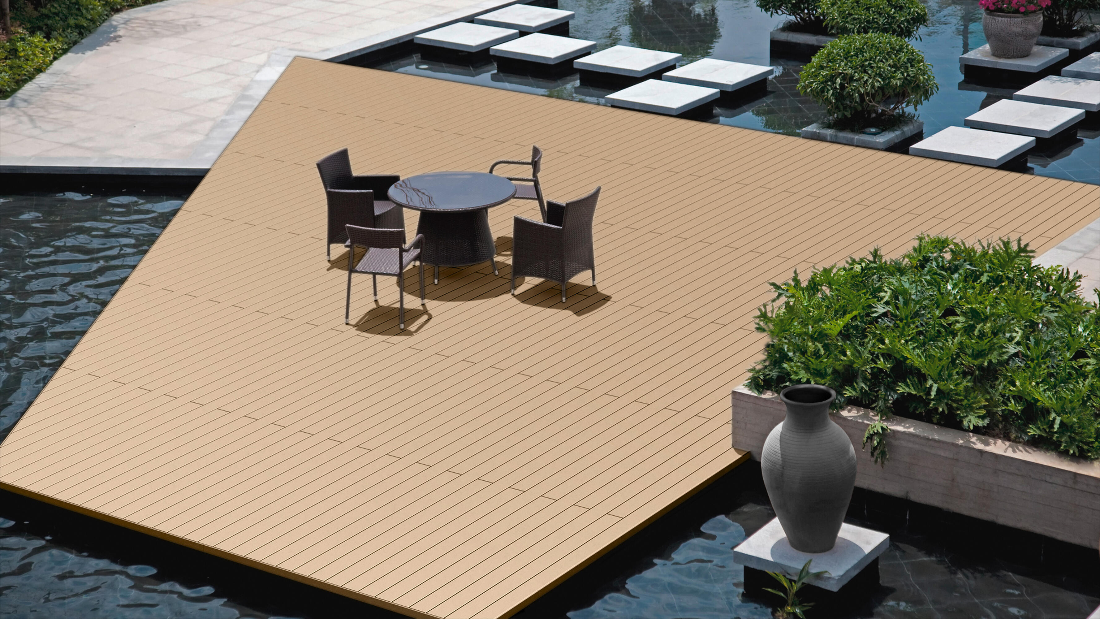 Lama composite 14 x 230 cm y 24 mm amarillo cdeck