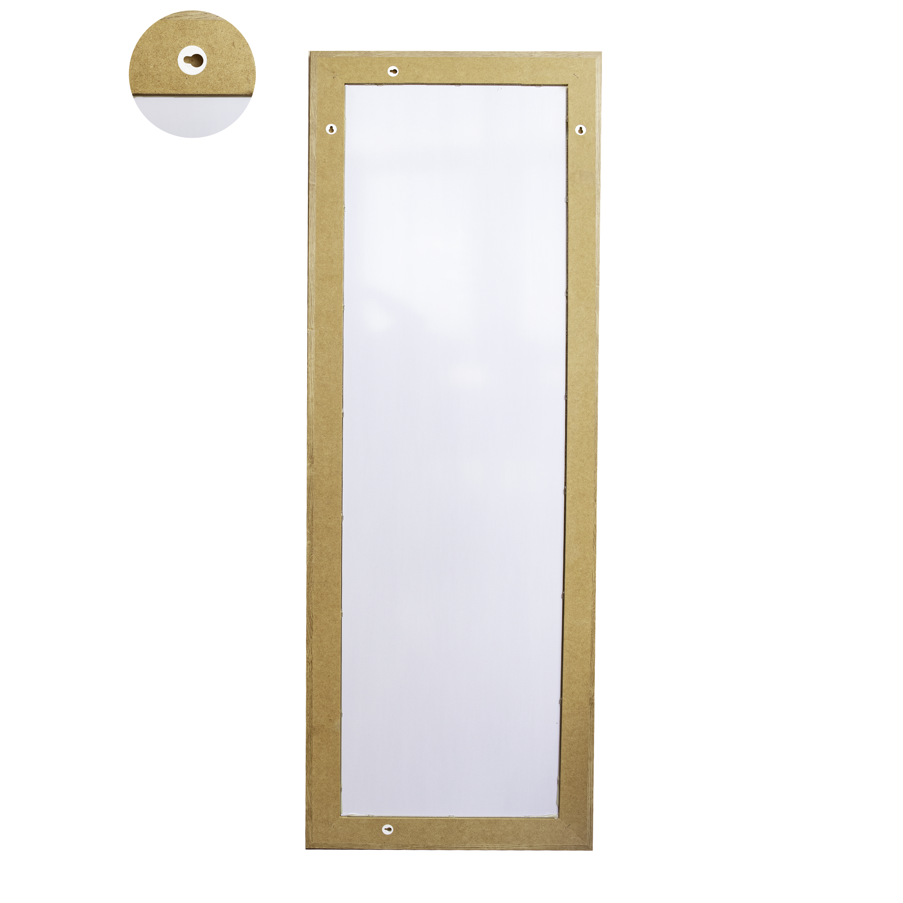 Miroir rectangulaire mdf effet chêne clair Narva INSPIRE, l.52 x H.152 cm - 7