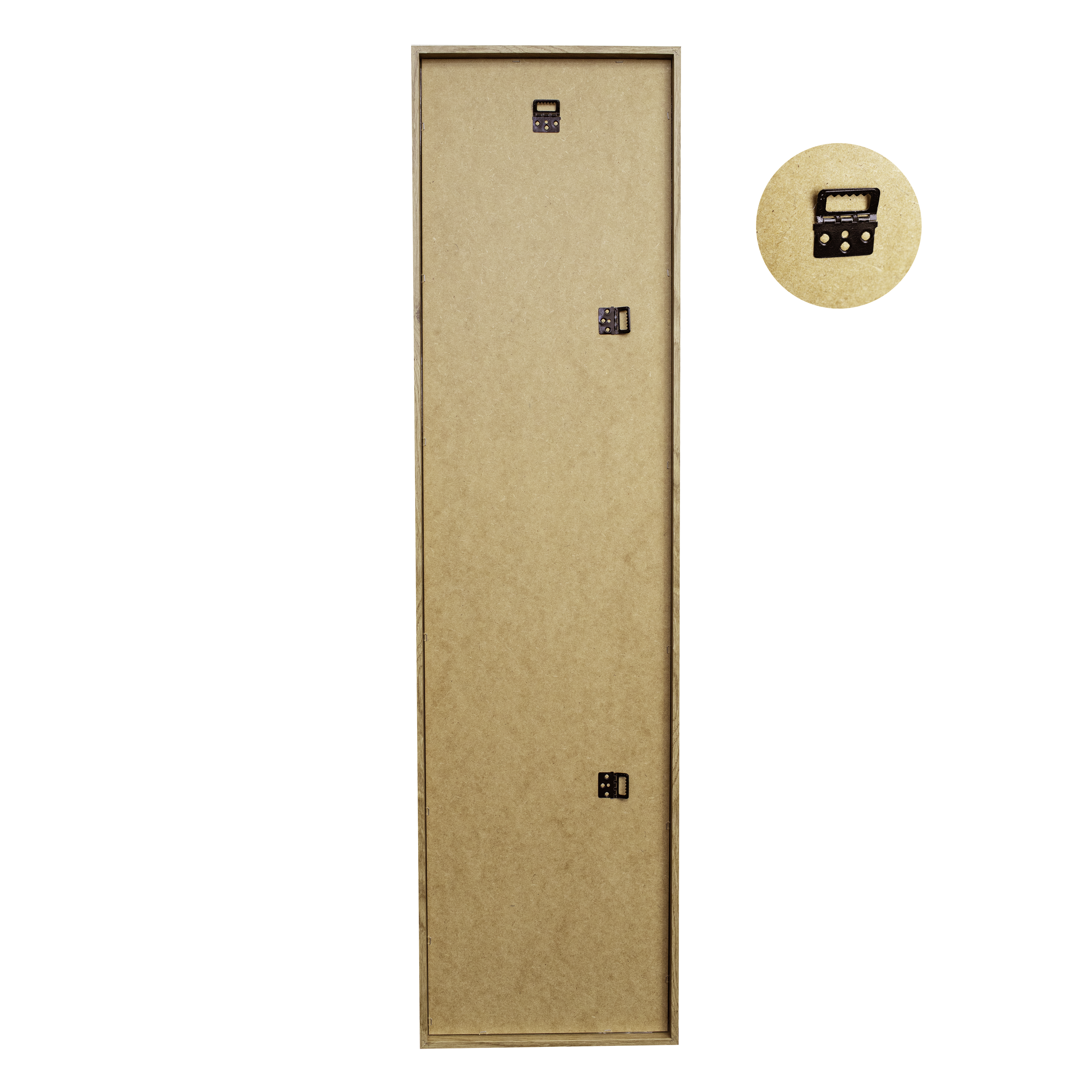 Espejo enmarcado de pared rectangular milo MDF roble claro mate INSPIRE de 32.7x122.7 cm - 5
