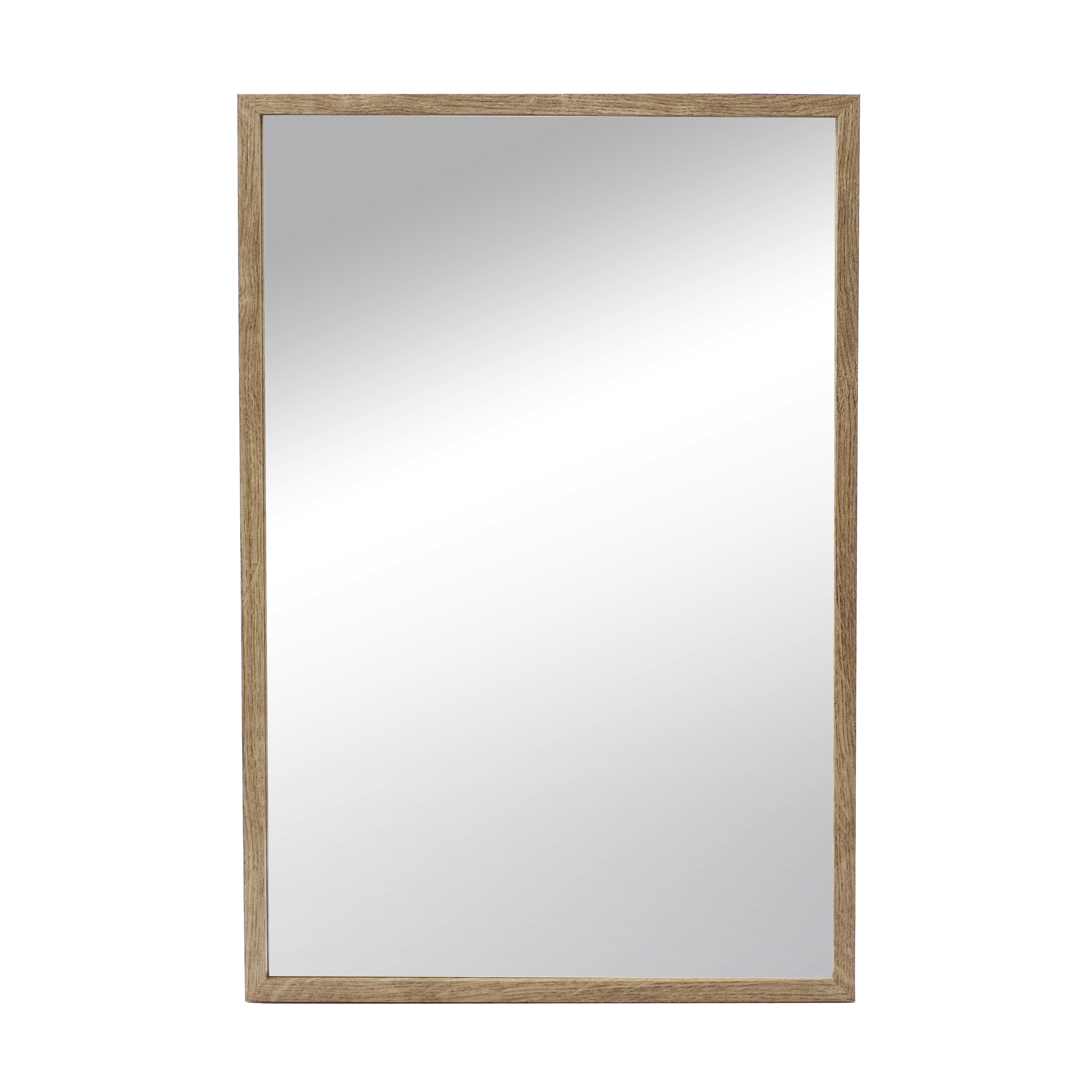 Espejo enmarcado rectangular milo roble claro inspire 62 x 42 cm