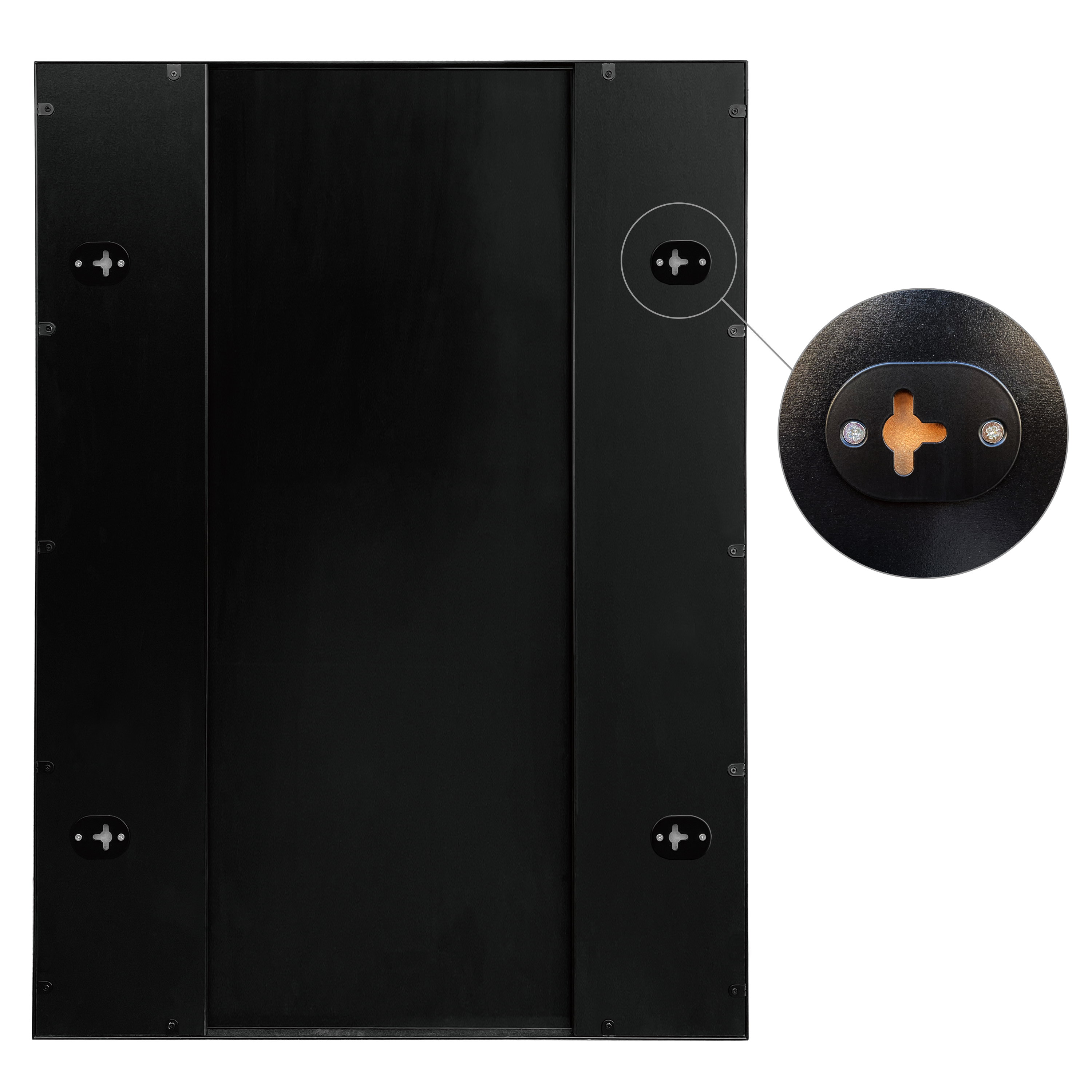 Miroir rectangulaire métal noir Drian INSPIRE, l.84 x H.114 cm - 7