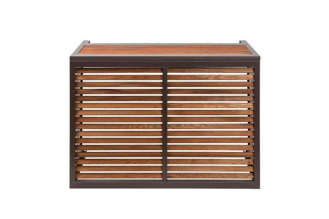 Cache Climatiseur Extérieur En Bois - Support Fleur Anti-corrosion 86x35x80cm - Protection Et Décoration Pour Jardin, Terrasse, Balcon