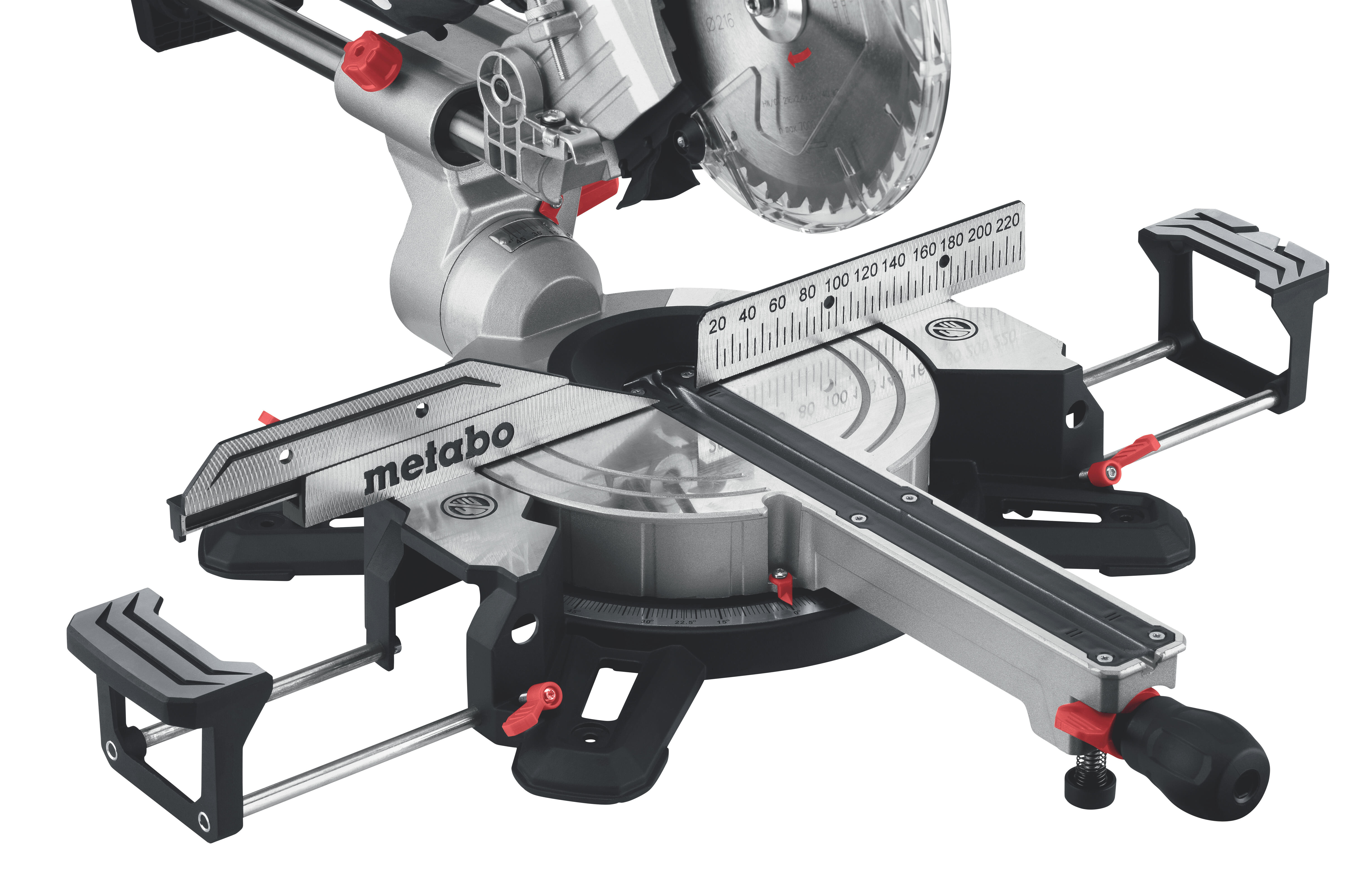 Scie à onglet radiale KGS 216 M + 2ème lame carbure METABO, 216 mm, 1500 W - 2