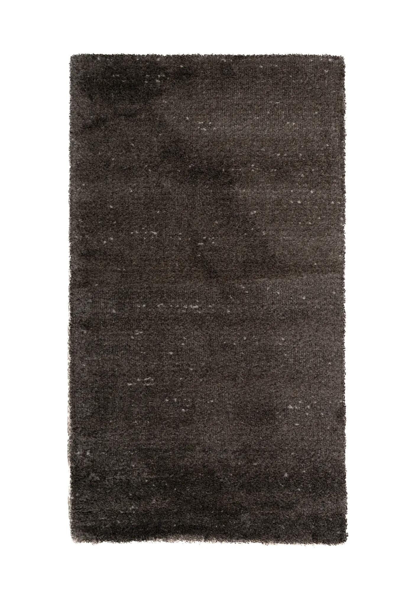 Alfombra pie de cama polipropileno moon gris antracita 60x115cm