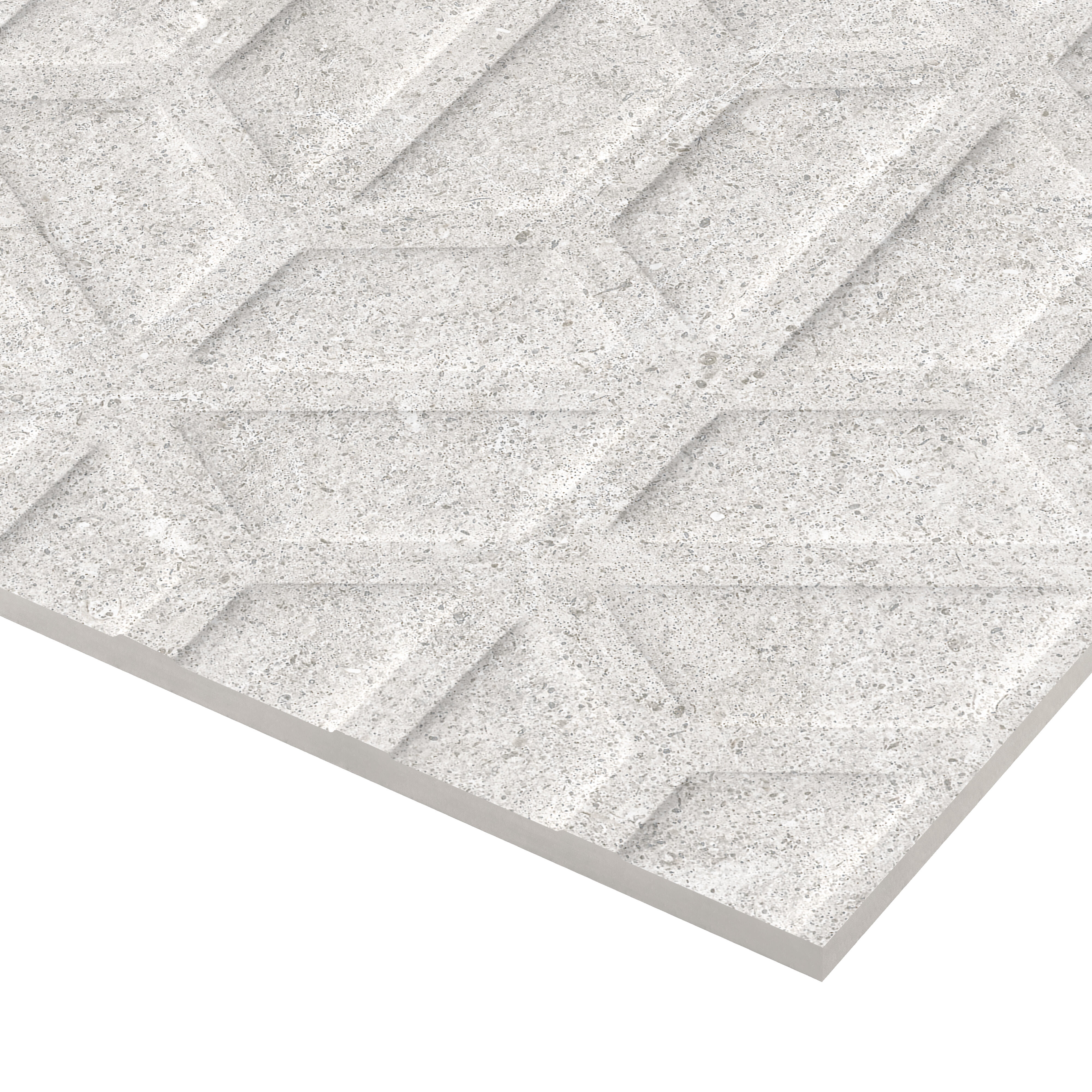 Azulejo cerámico New Draco efecto piedra white relieve 30x90 cm - 2