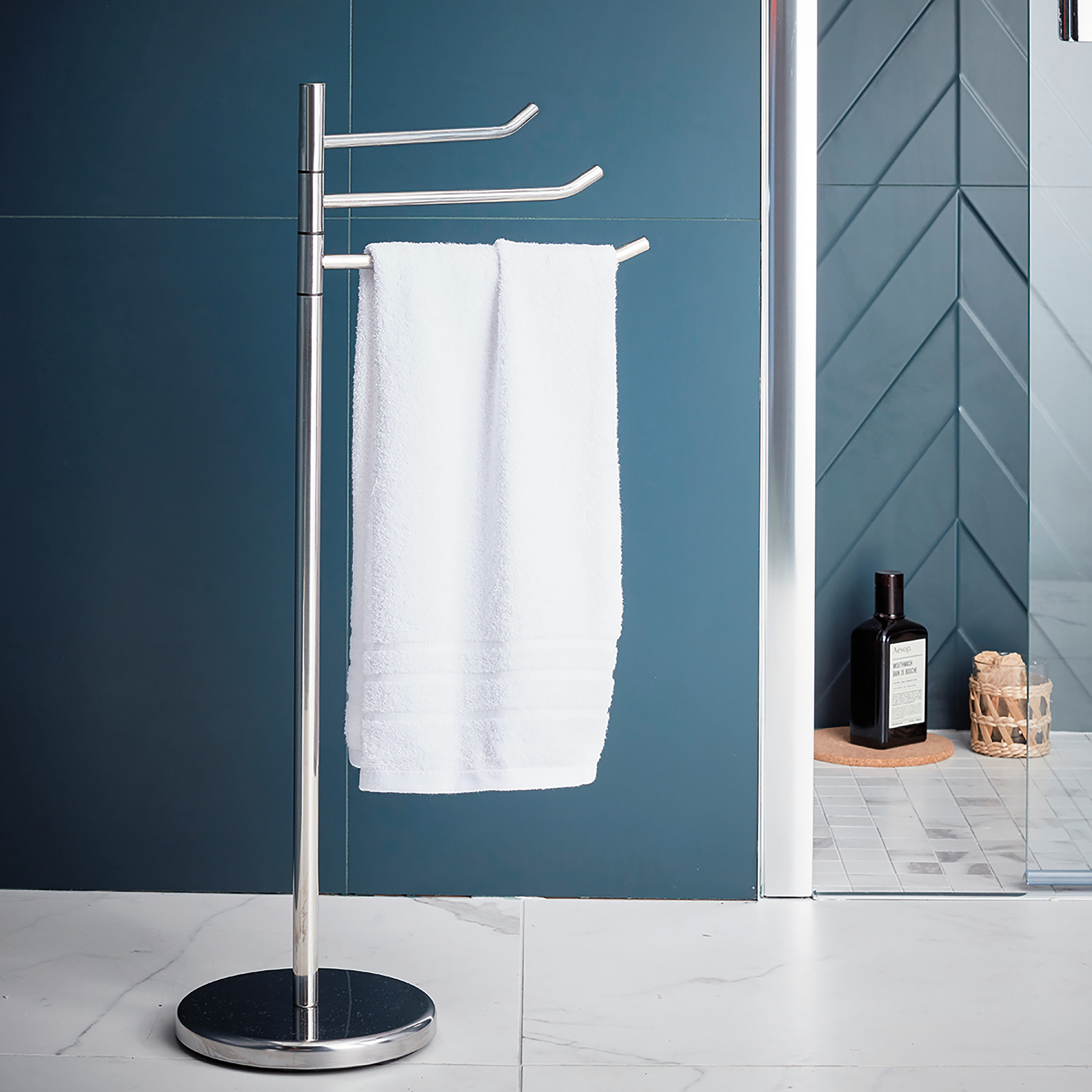 Toalheiro de pé 3 barras Cancun Mobile - 2