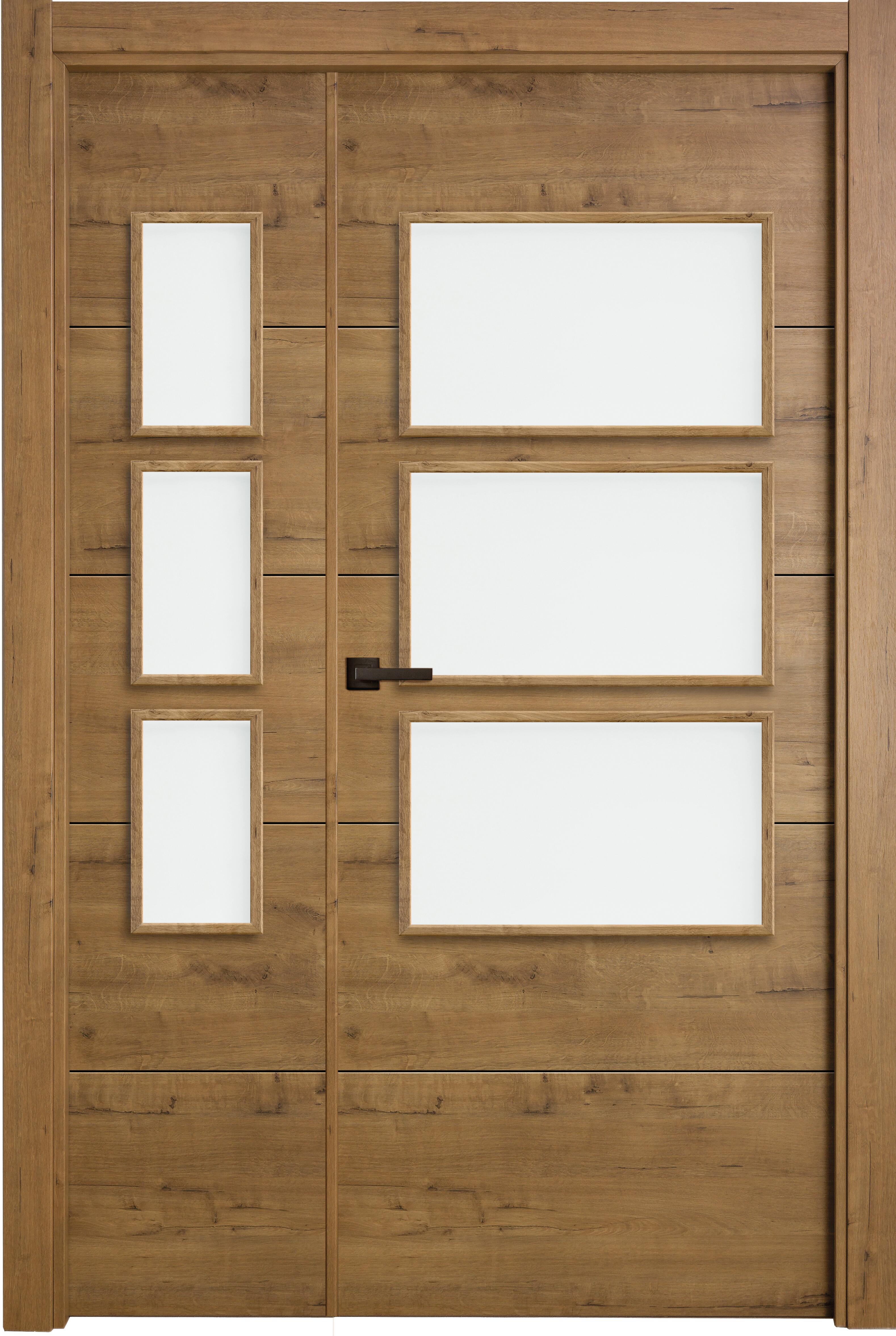 Puerta interior abatible berna gold line plus apertura dcha cristal 7x2 82.5cm