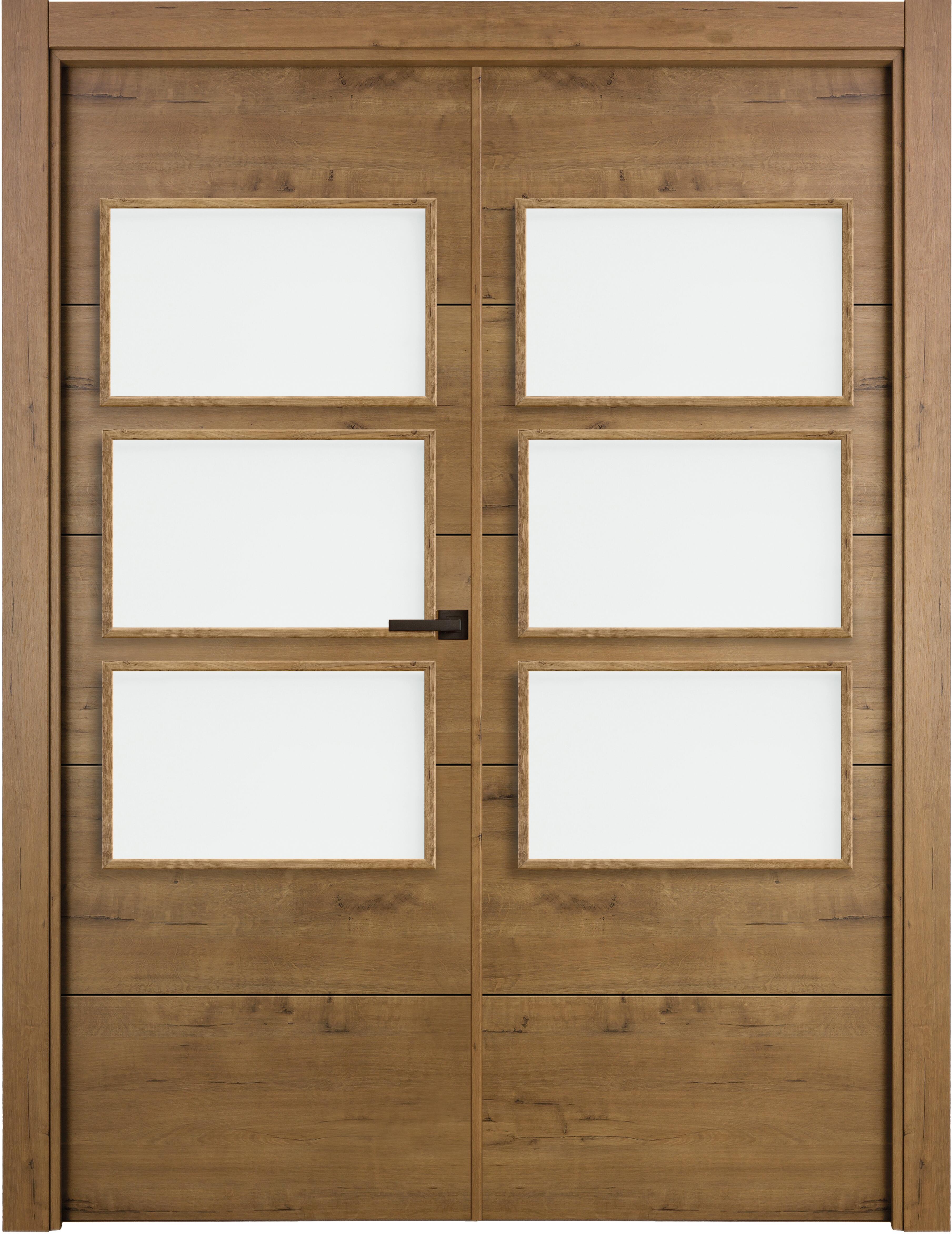 Puerta interior abatible berna gold line plus apertura izda cristal 7x2 62.5cm