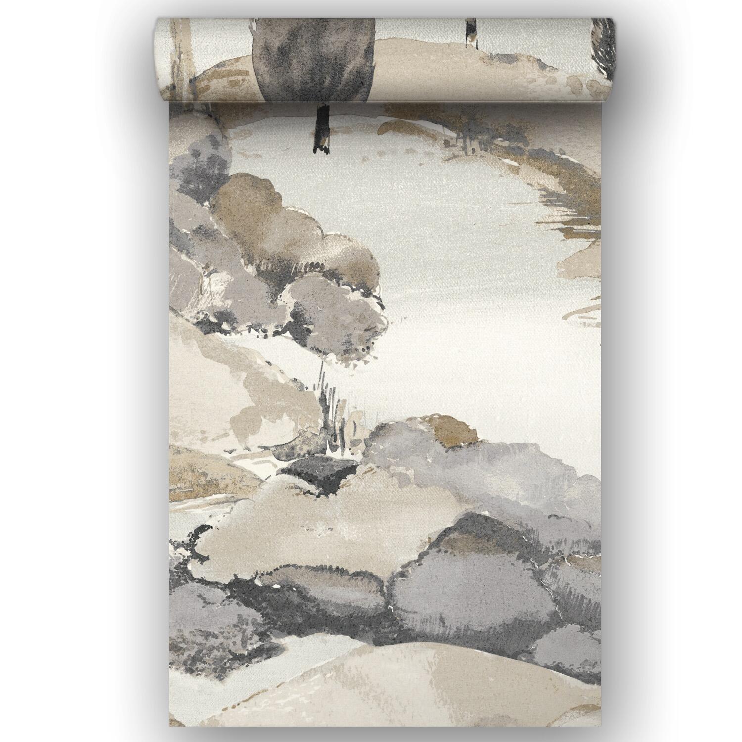 Papier peint panoramique Paysage Canopy gris l.159 x H.280 cm - 8
