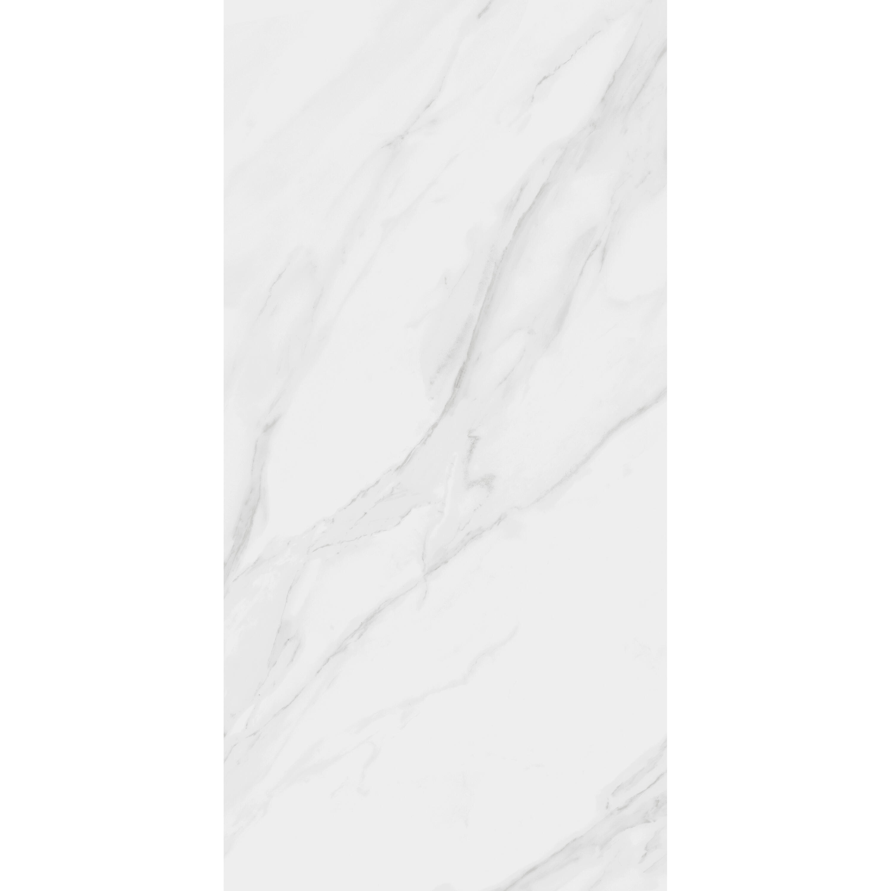 Piastrella da pavimento e rivestimento interno in gres porcellanato 60 x 120 cm rettificato smaltato bianco lucido Marmi R9 traffico intenso (pei 4/5) Sp. 10.5 mm 1.44 mq - 15