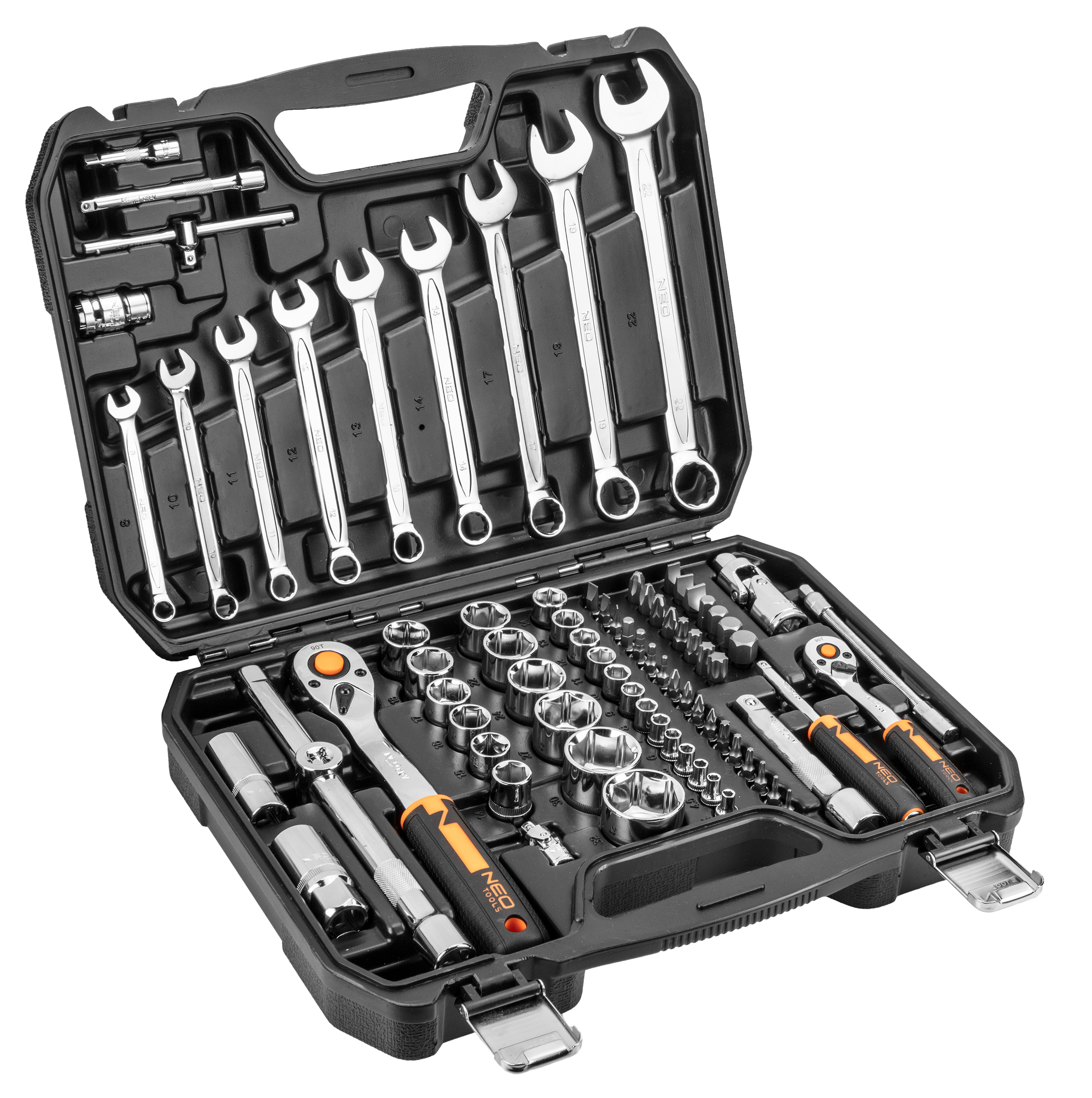Zestaw kluczy nasadowych 82 szt. Neo Tools