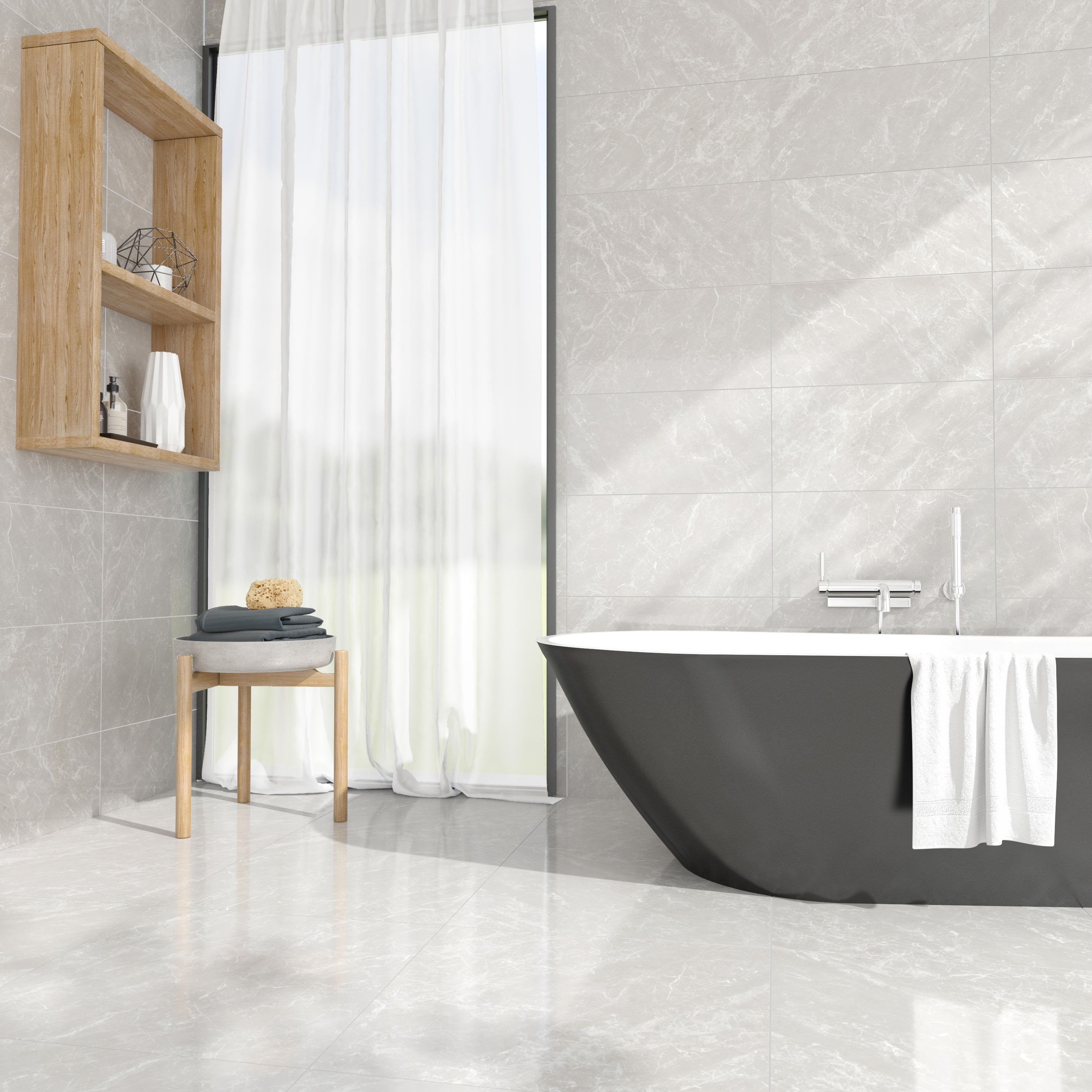 Suelo porcelánico windsor efecto mármol grey 60x60 cm artens