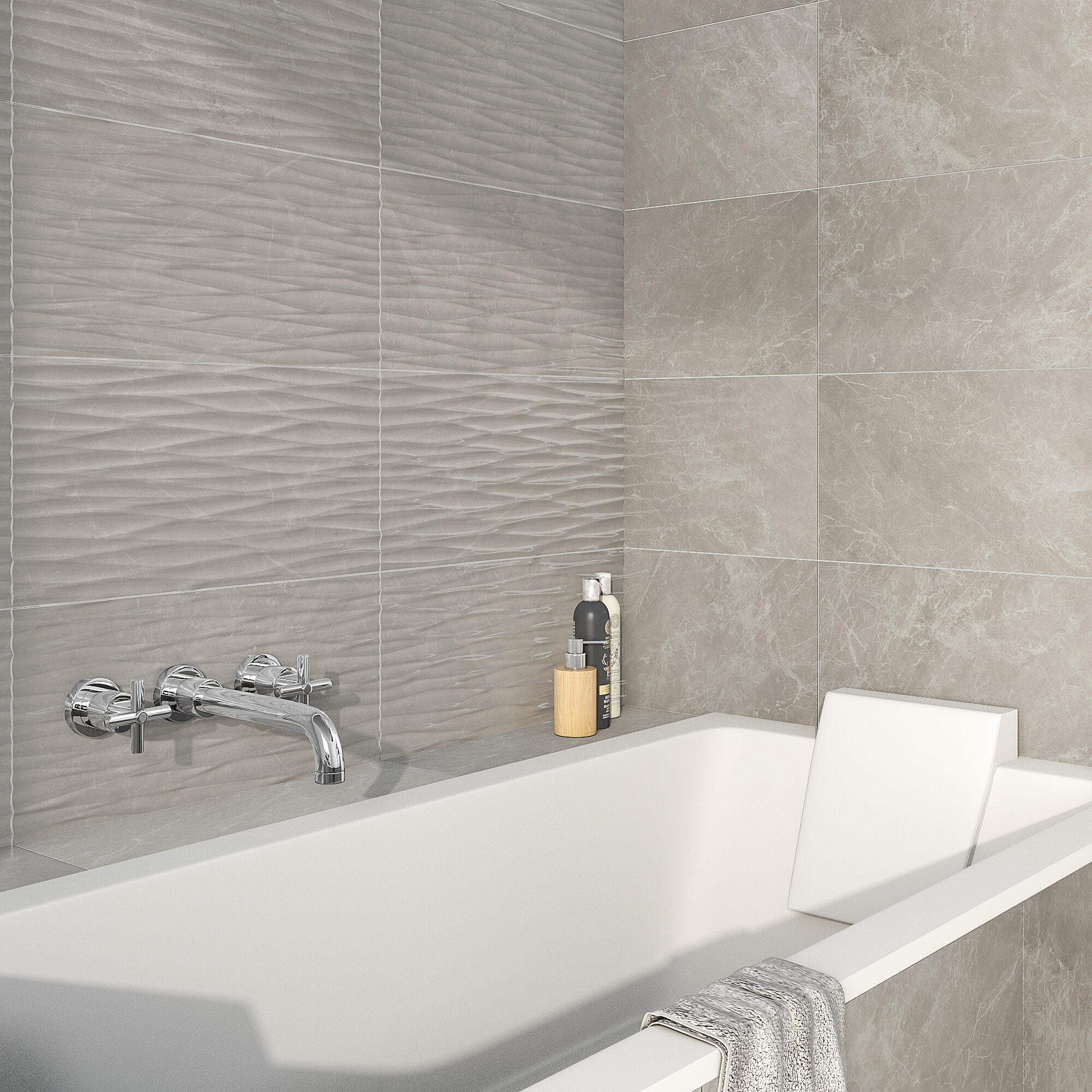 Azulejo cerámico windsor efecto mármol grey 30x60 cm artens