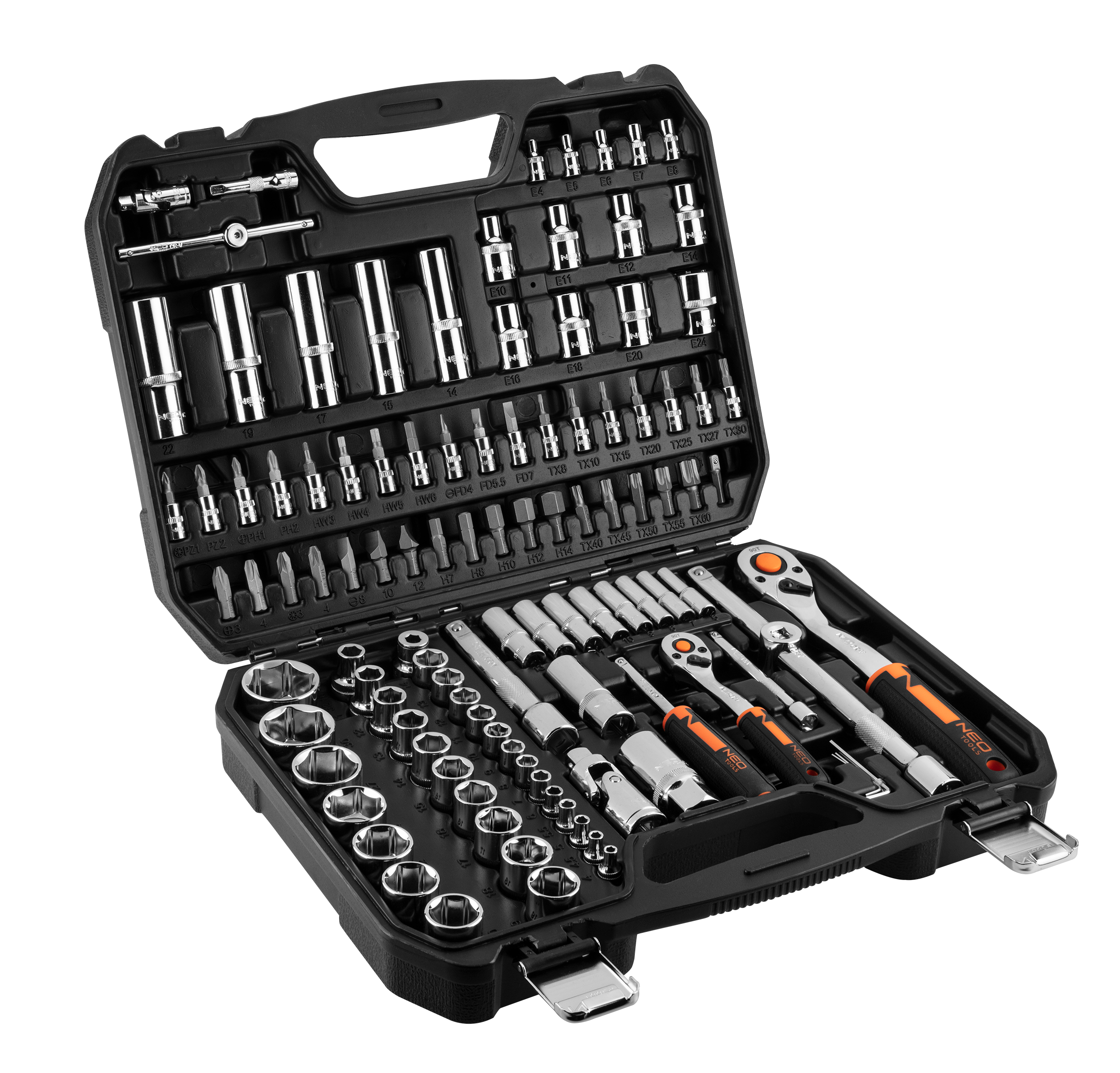 リロありがとうセット　フルセット Zestaw kluczy nasadowych 110 szt. Neo Tools - Leroy Merlin