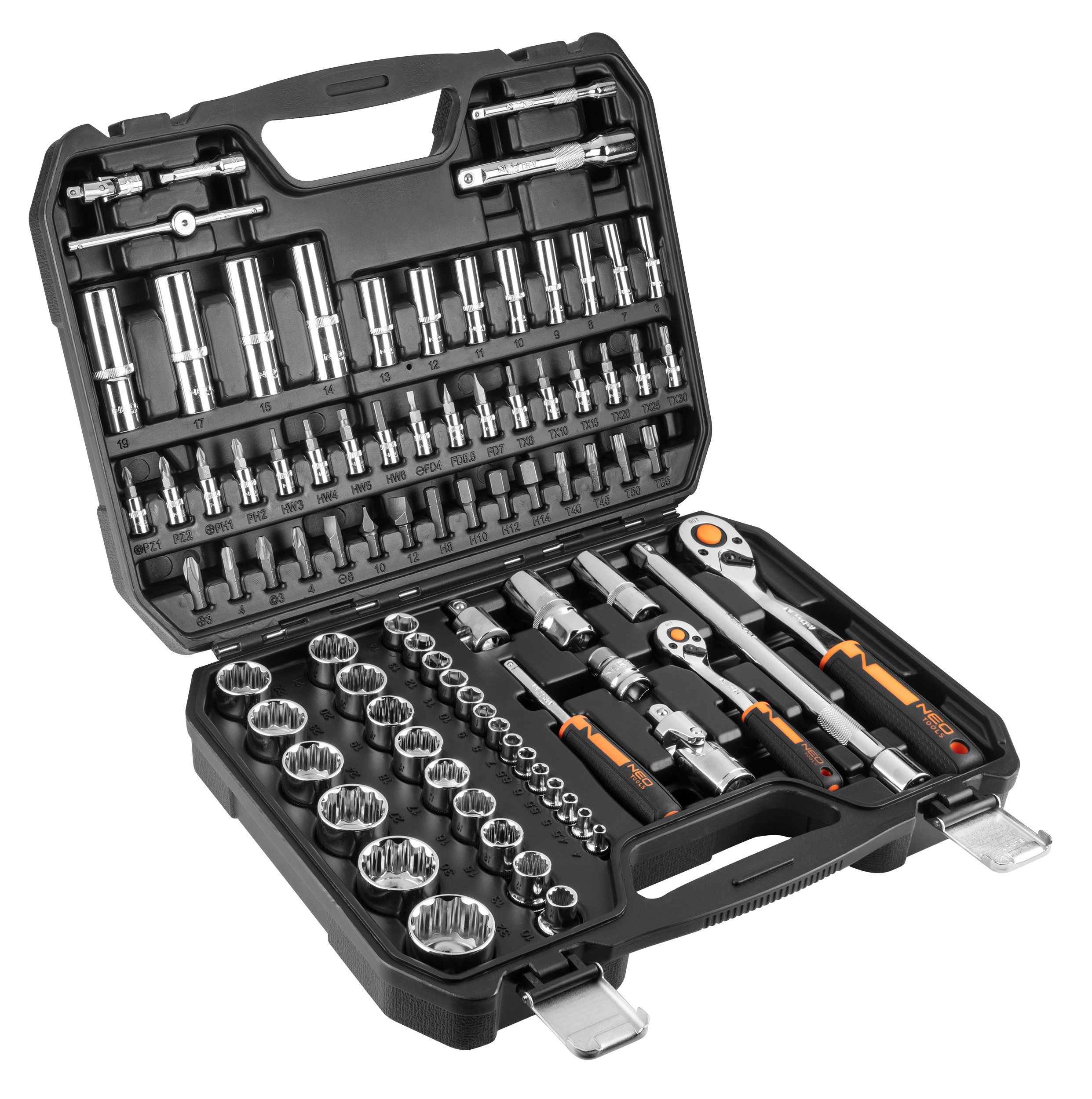 Zestaw kluczy nasadowych 86 szt. Neo Tools - Leroy Merlin