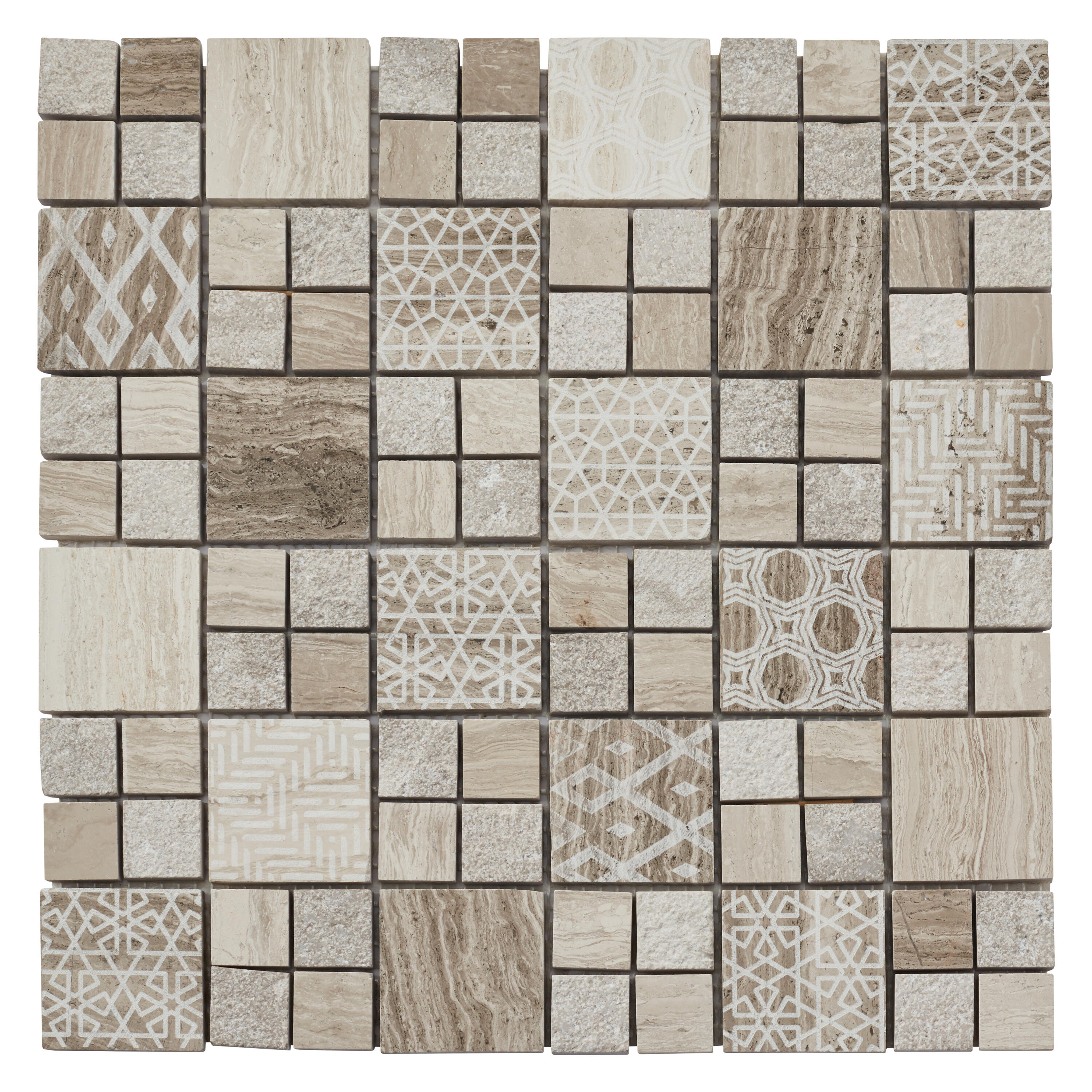 1 plaque de mosaïque Cottage marbre gris 30 x 30 cm ARTENS - 4