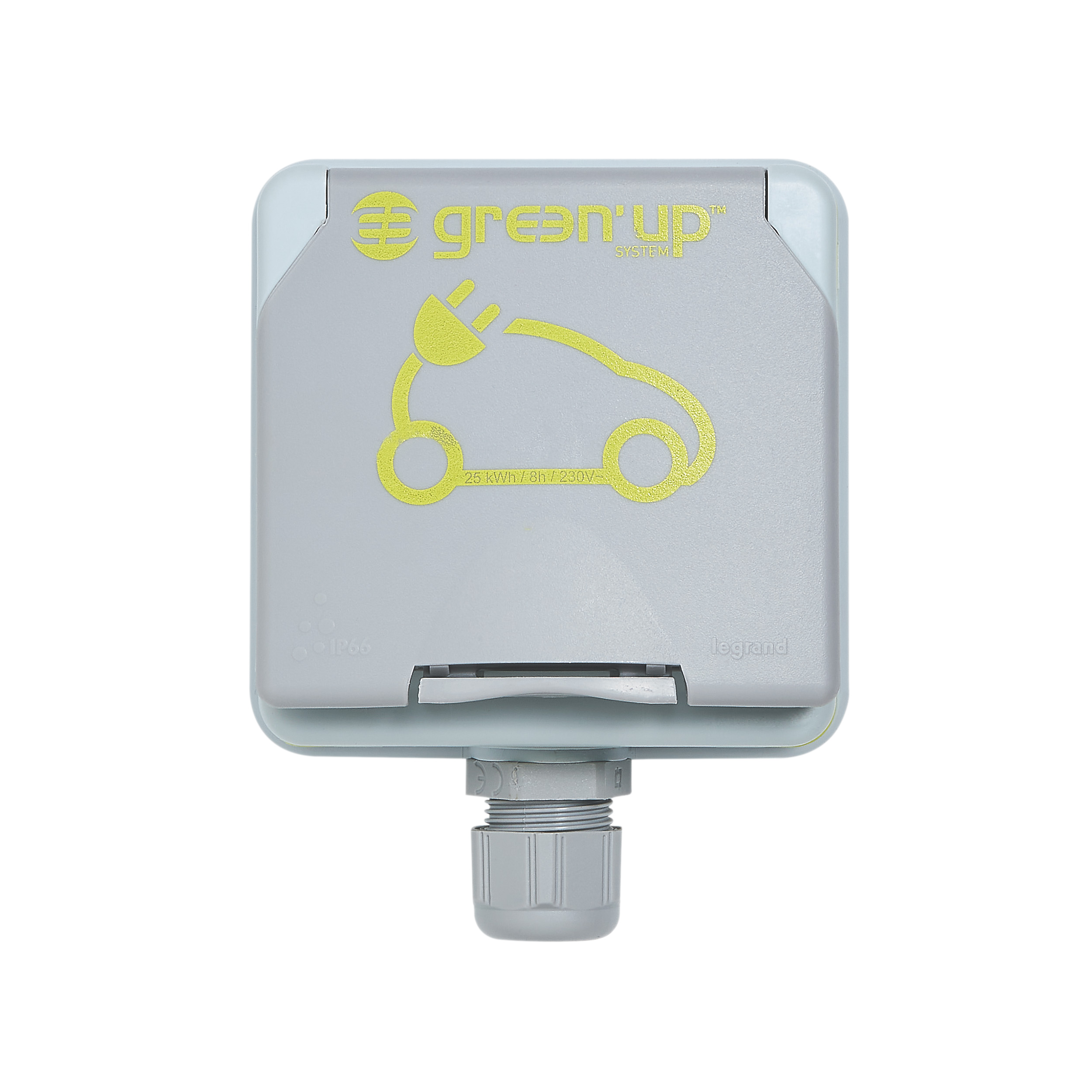 Gniazdo natynkowe GREEN'UP 2P+Z 230V 16A 3,7 kW PLEXO + RCBO C20 - 30MA - TYP F LEGRAND
