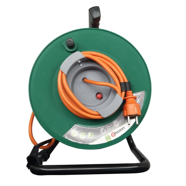 Enrouleur de câble électrique jardin L.40 m ho5vvf 3g1.5, LEXMAN