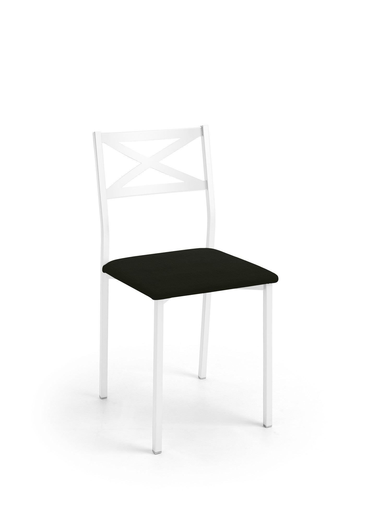 Silla de cocina bárbara textil negro 38x86x47cm