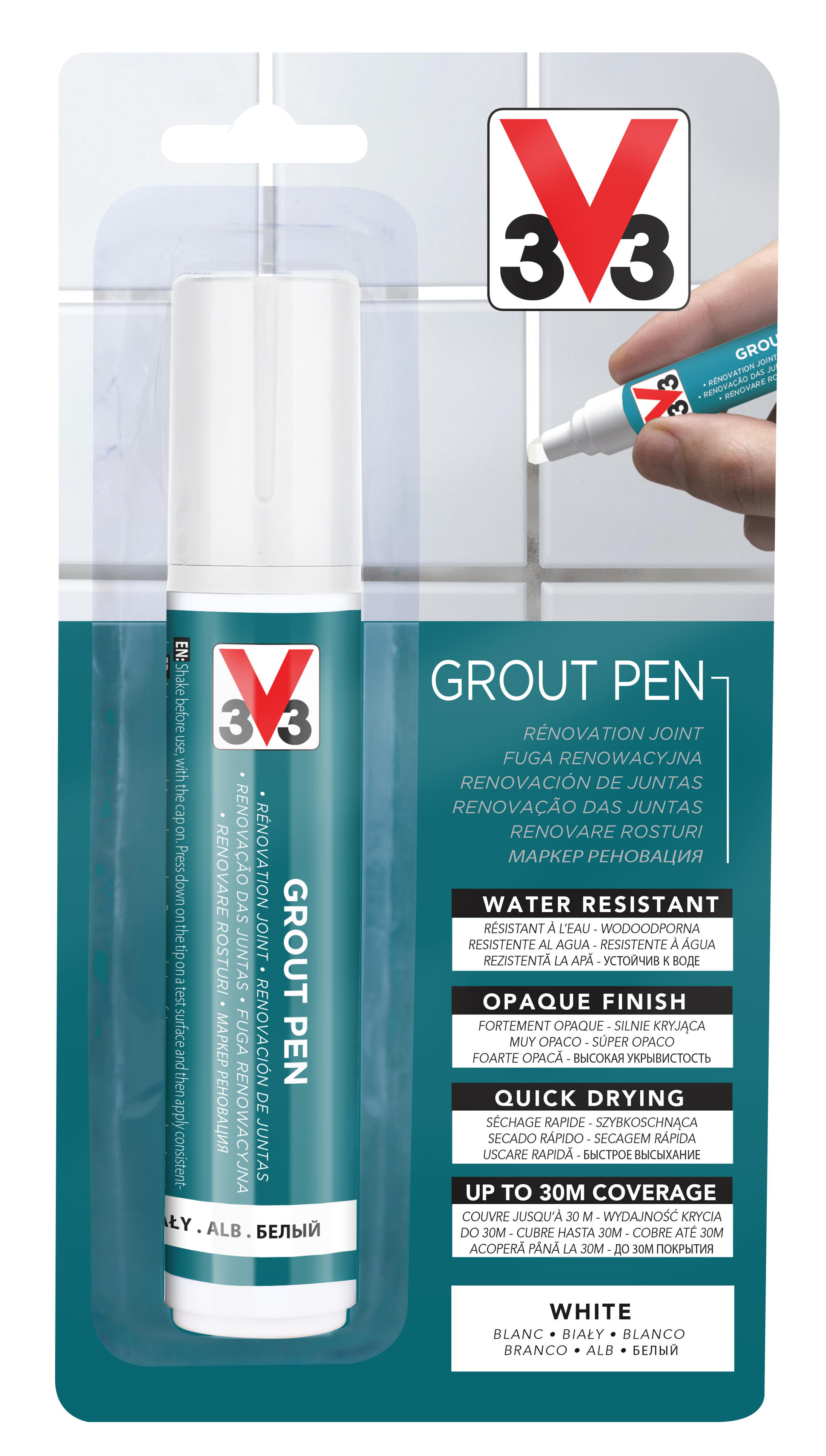 Lápiz de juntas V33 15ml blanco - 3