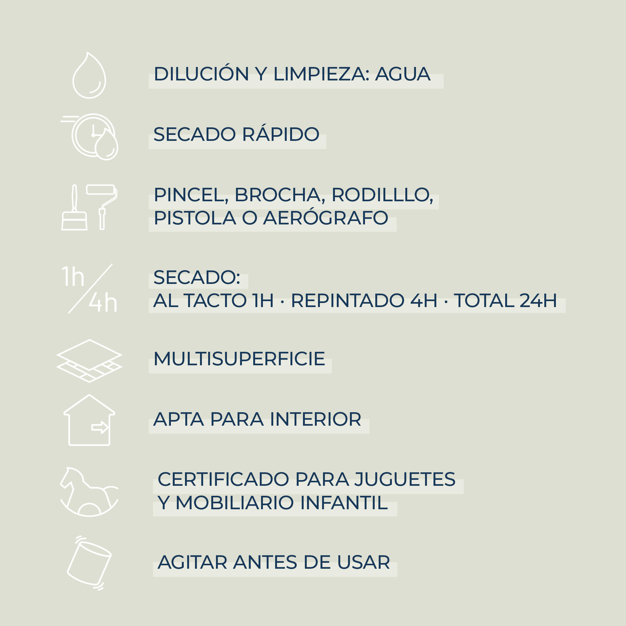 Pintura a la tiza La Pajarita 750ml carbón - 8