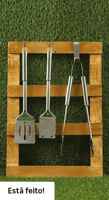 Prateleira multifunções para utensílios de barbecue