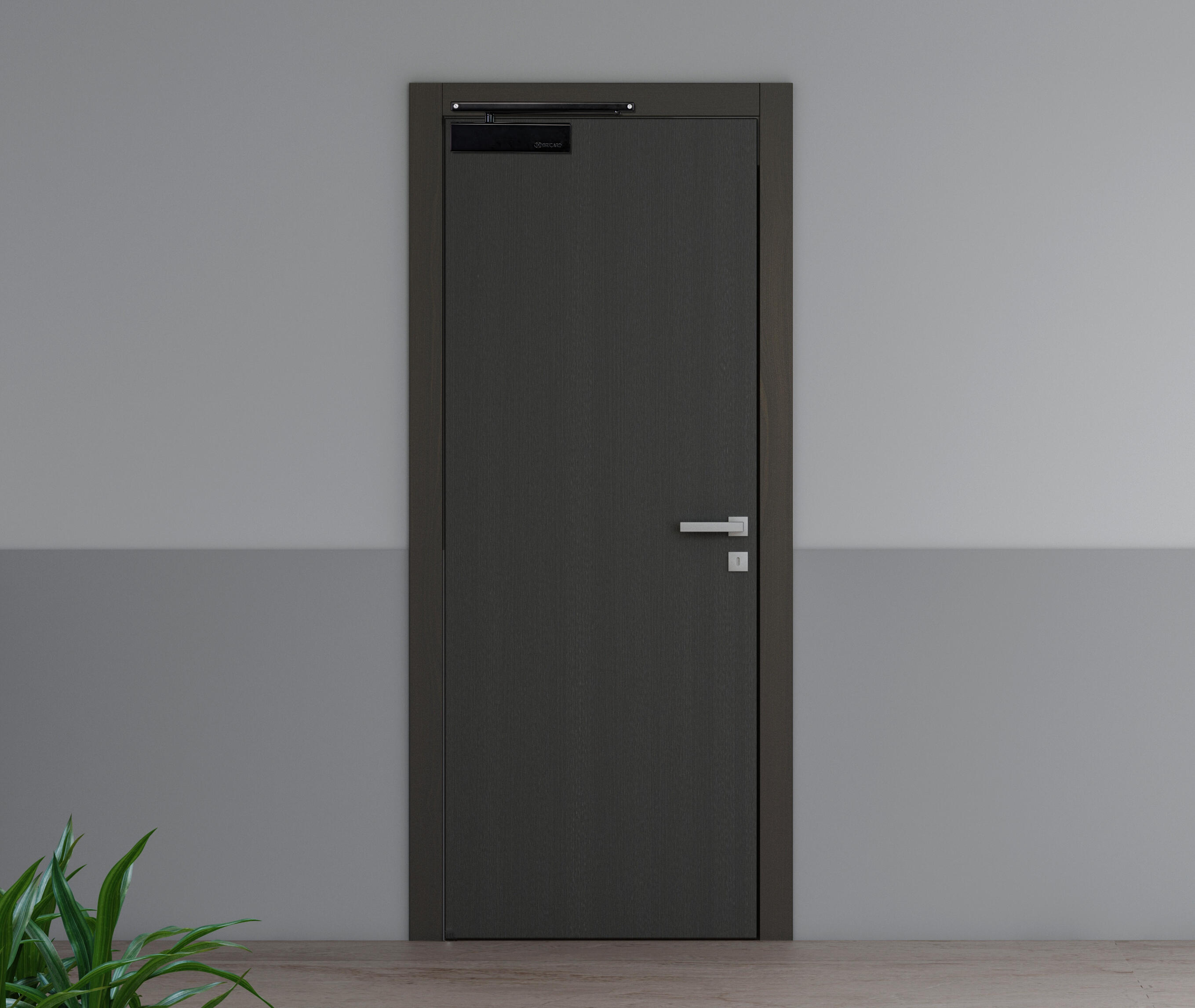 Ferme-porte à coulisses 2075_N BRICARD, acier noir, norme CE, Force 1 à 3 - 2