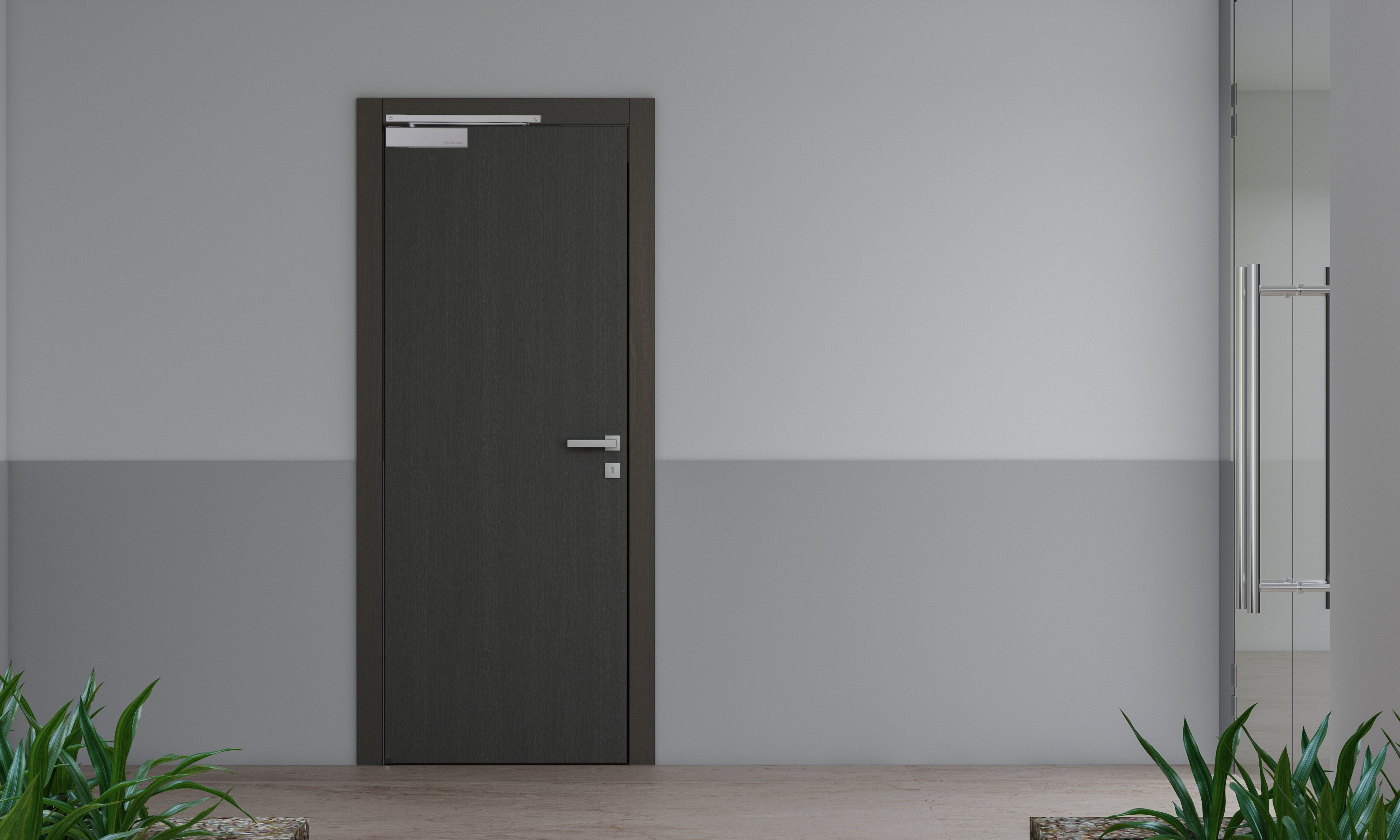 Ferme-porte à coulisses BRICARD 2075_a, acier - 2