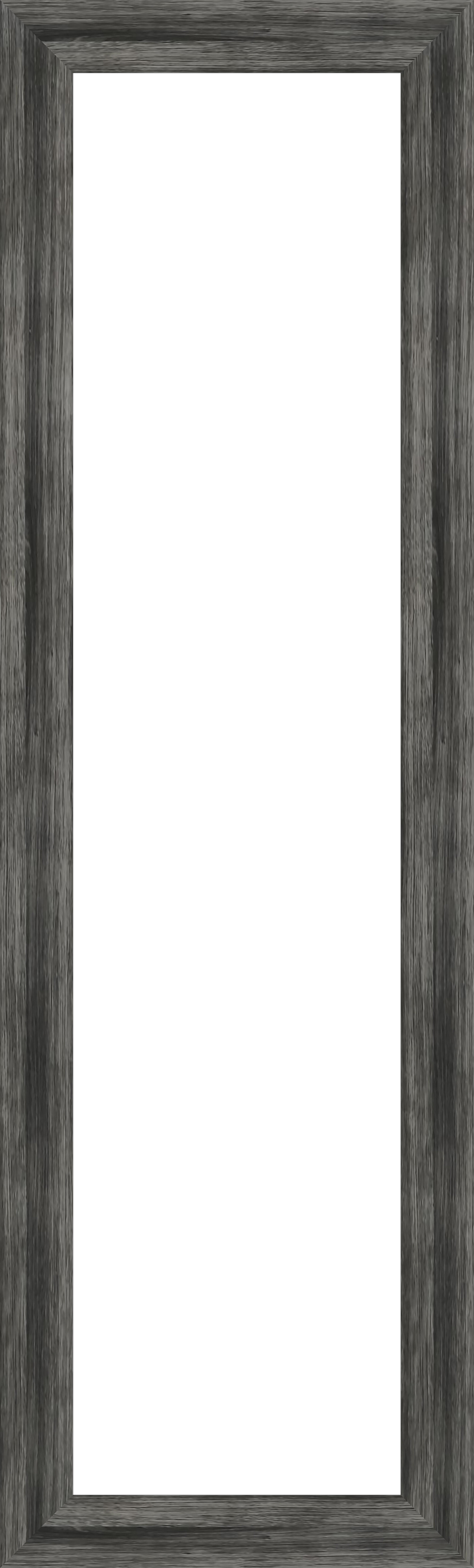 Espejo enmarcado de pared rectangular mdf negro mate de 51 x 171 cm