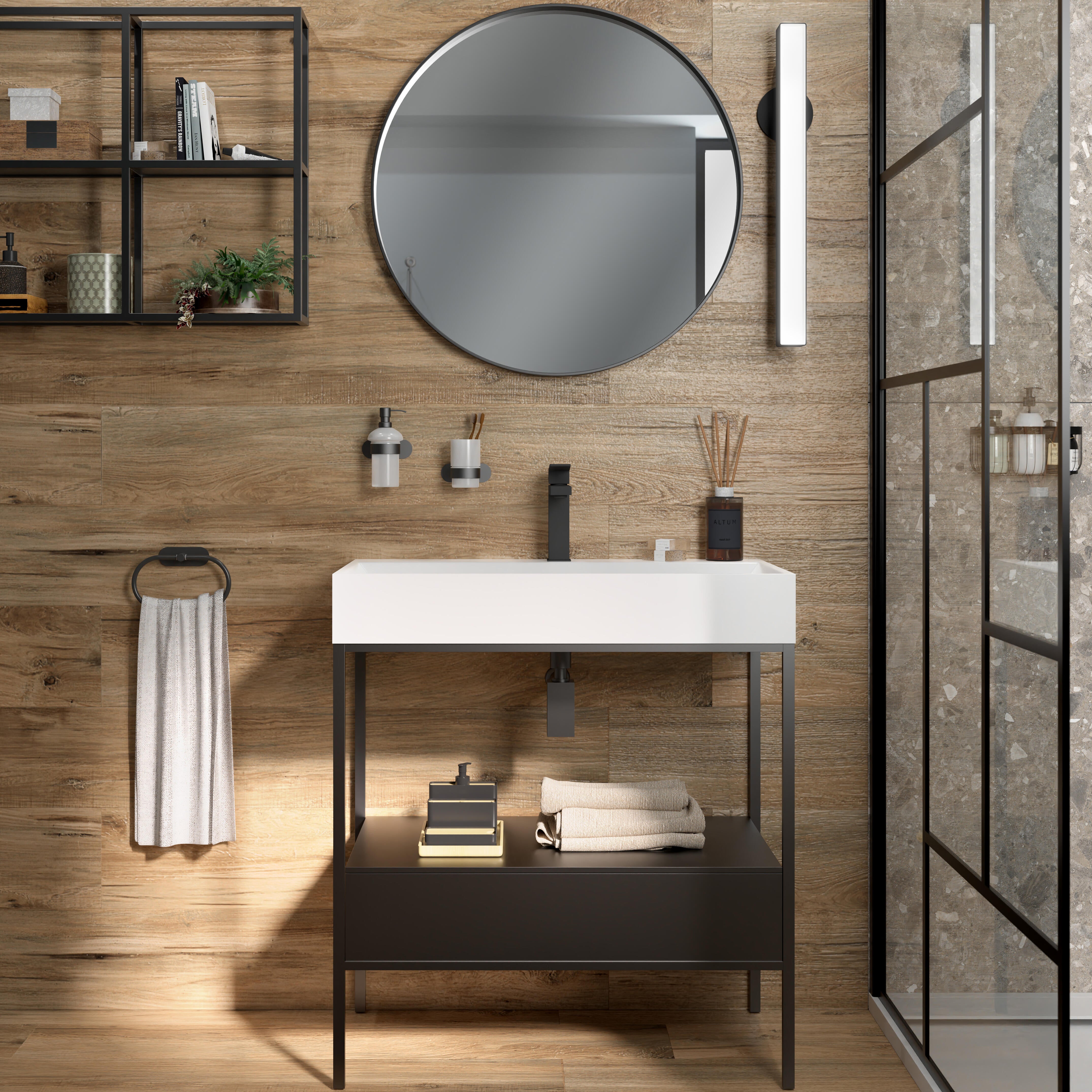 Piastrella da pavimento interno in gres porcellanato 20 x 120 cm rettificato smaltato rovere Antique R9 traffico intenso (pei 4/5) Sp. 9 mm 1.2 mq - 3