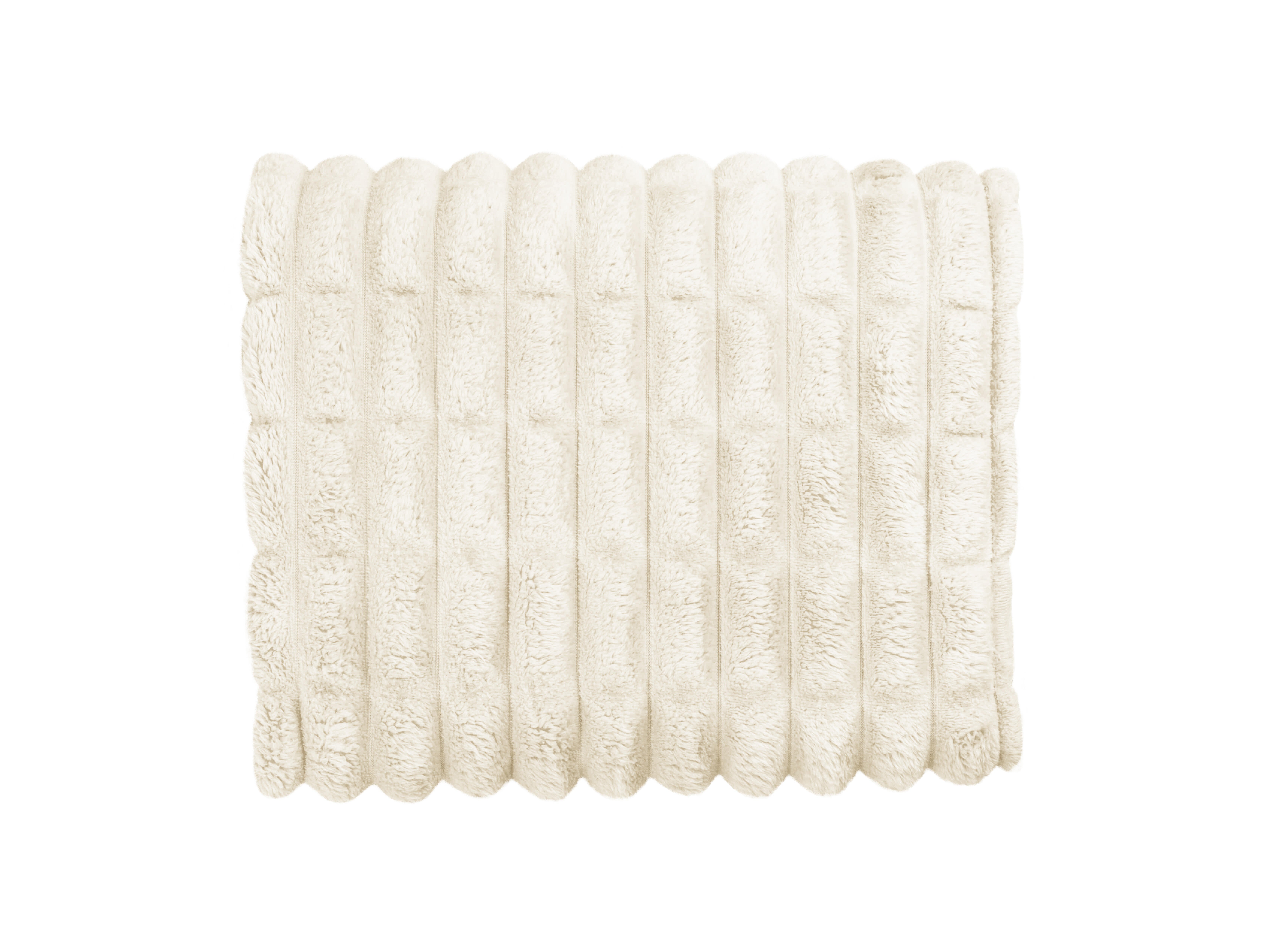 Manta franela Andes rectangular poliéster liso beige overlock y cosido de 130x170 cm - 4