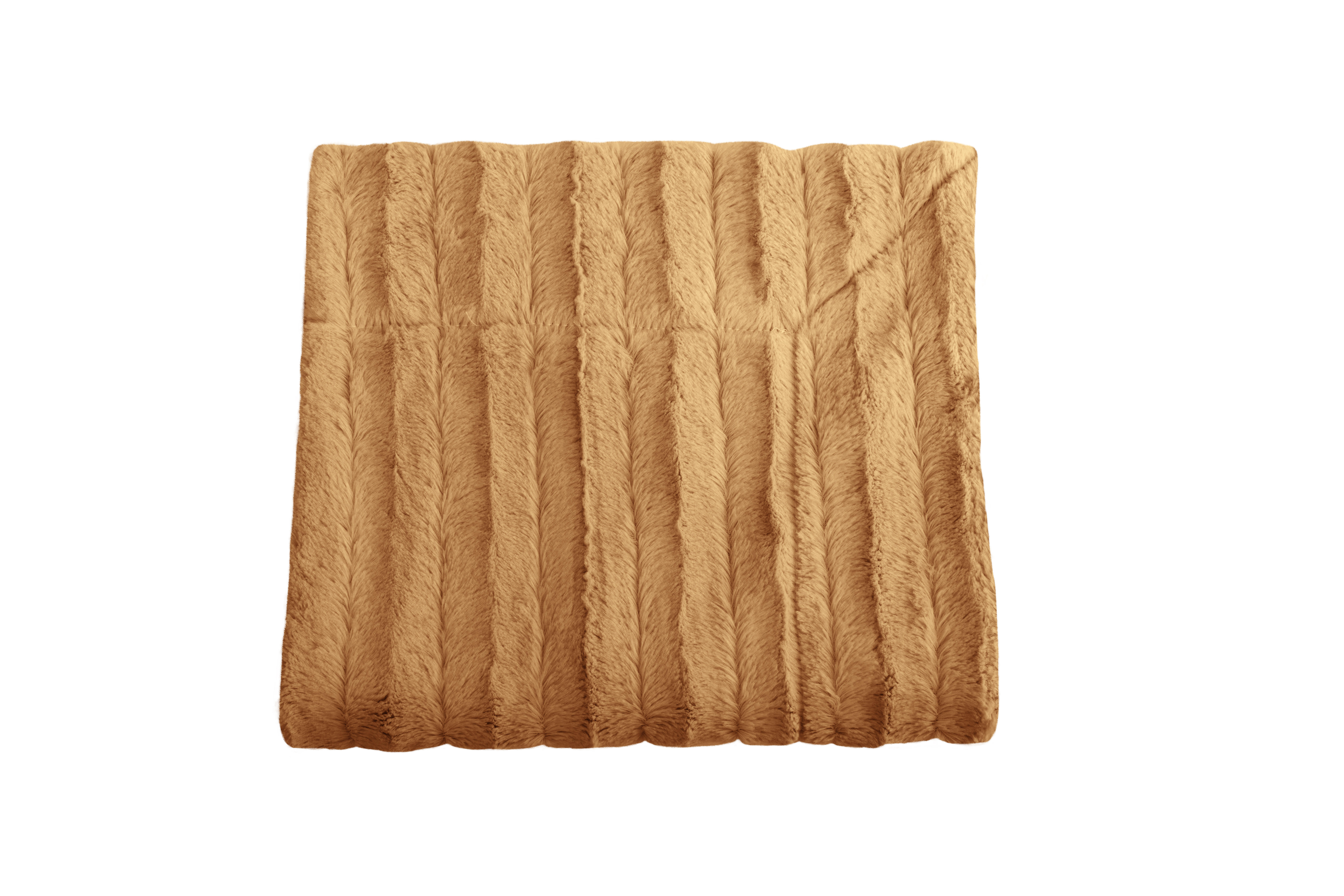 Manta Berguen Pecan rectangular poliéster liso amarillo 180x220 cm - 2