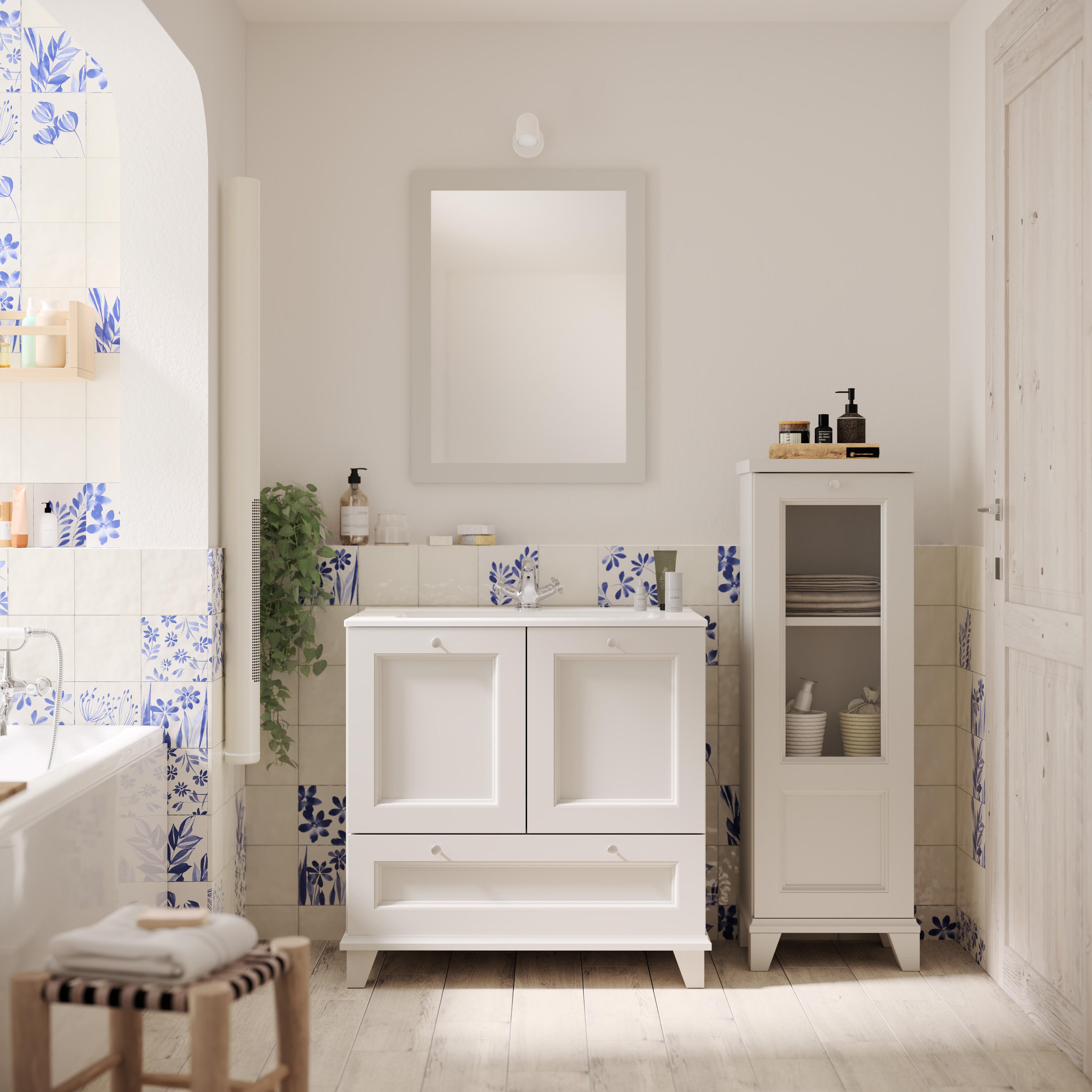 Grifo de lavabo SENSEA Mauna bimando cromo brillo. Latón - 14