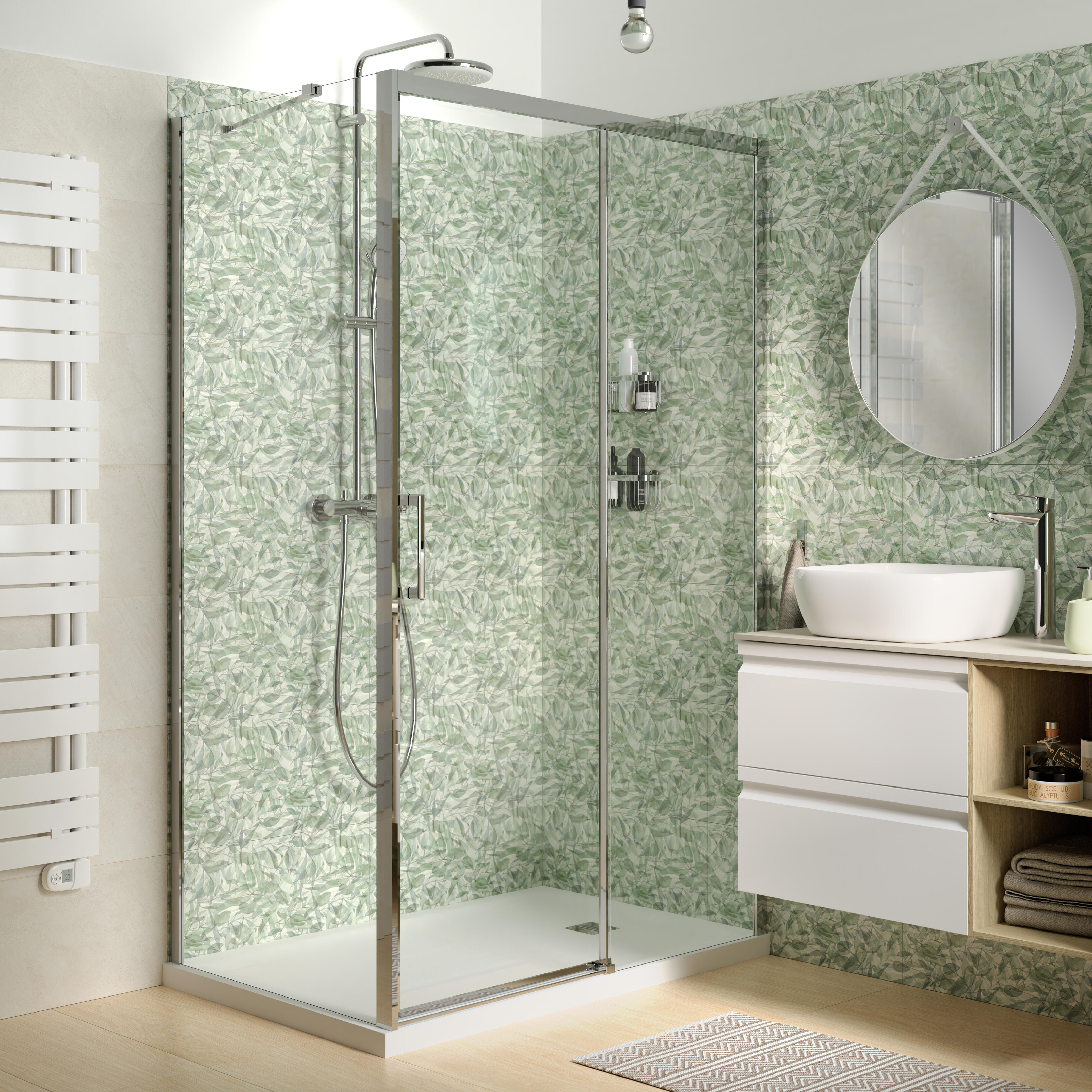 Lateral de duche 70x195 cm cromado Sensea Remix - 11