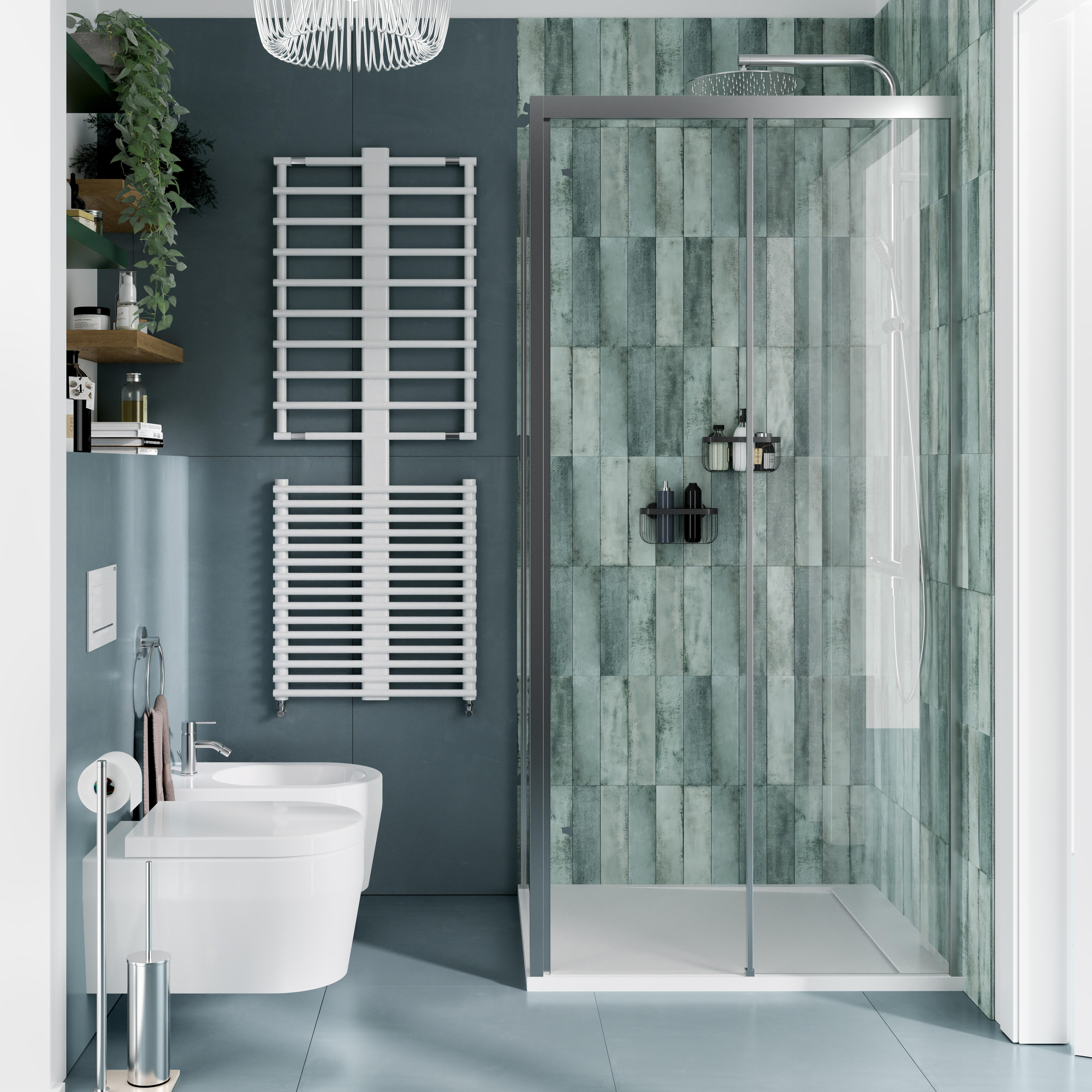 Porta doccia battente Style L 86-90 cm x H 200 cm x SP 8 mm, profilo cromo - 2