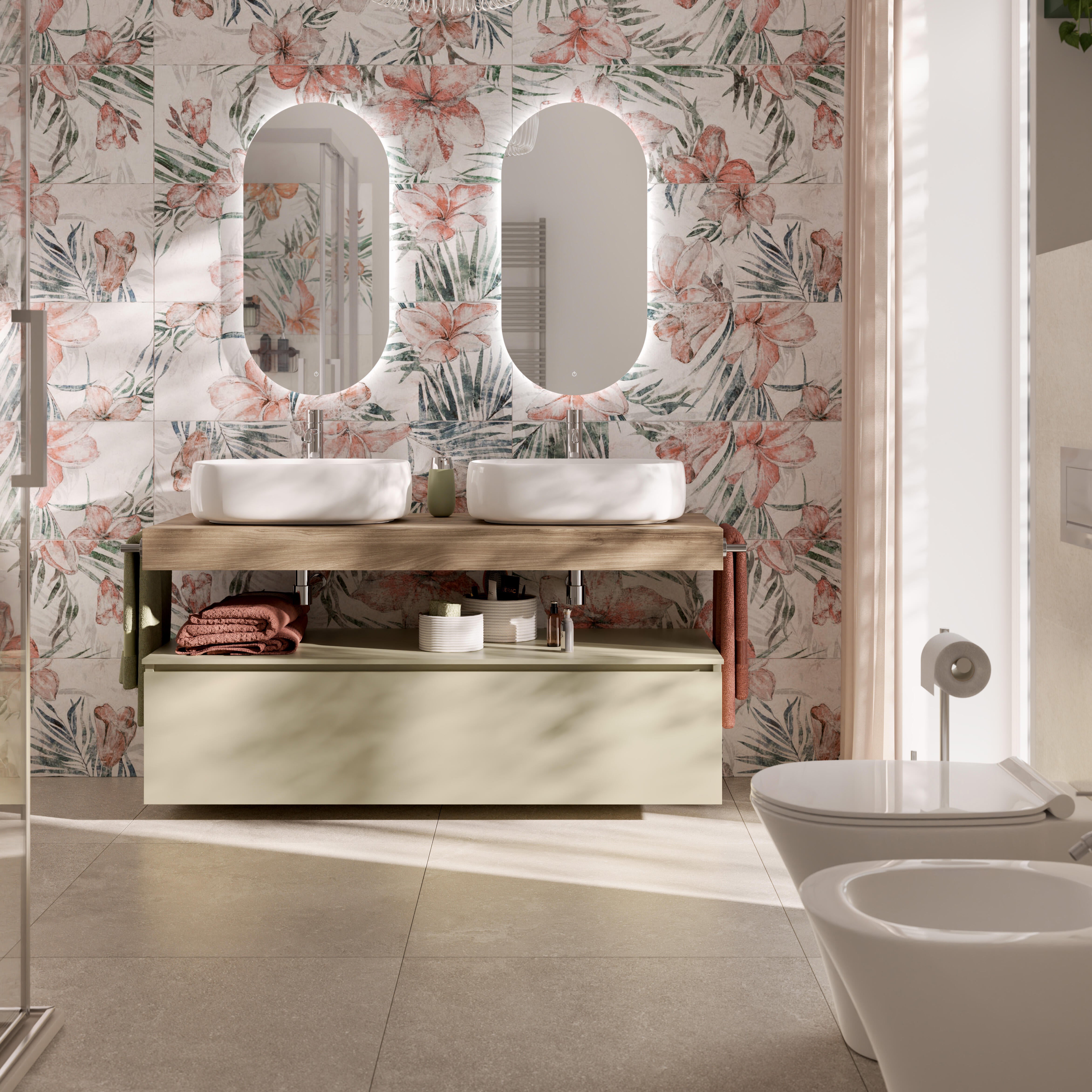 Rubinetto per lavabo getto laminare cristallino TAYRONA cromato lucido HUBER H 28.7 cm - 2