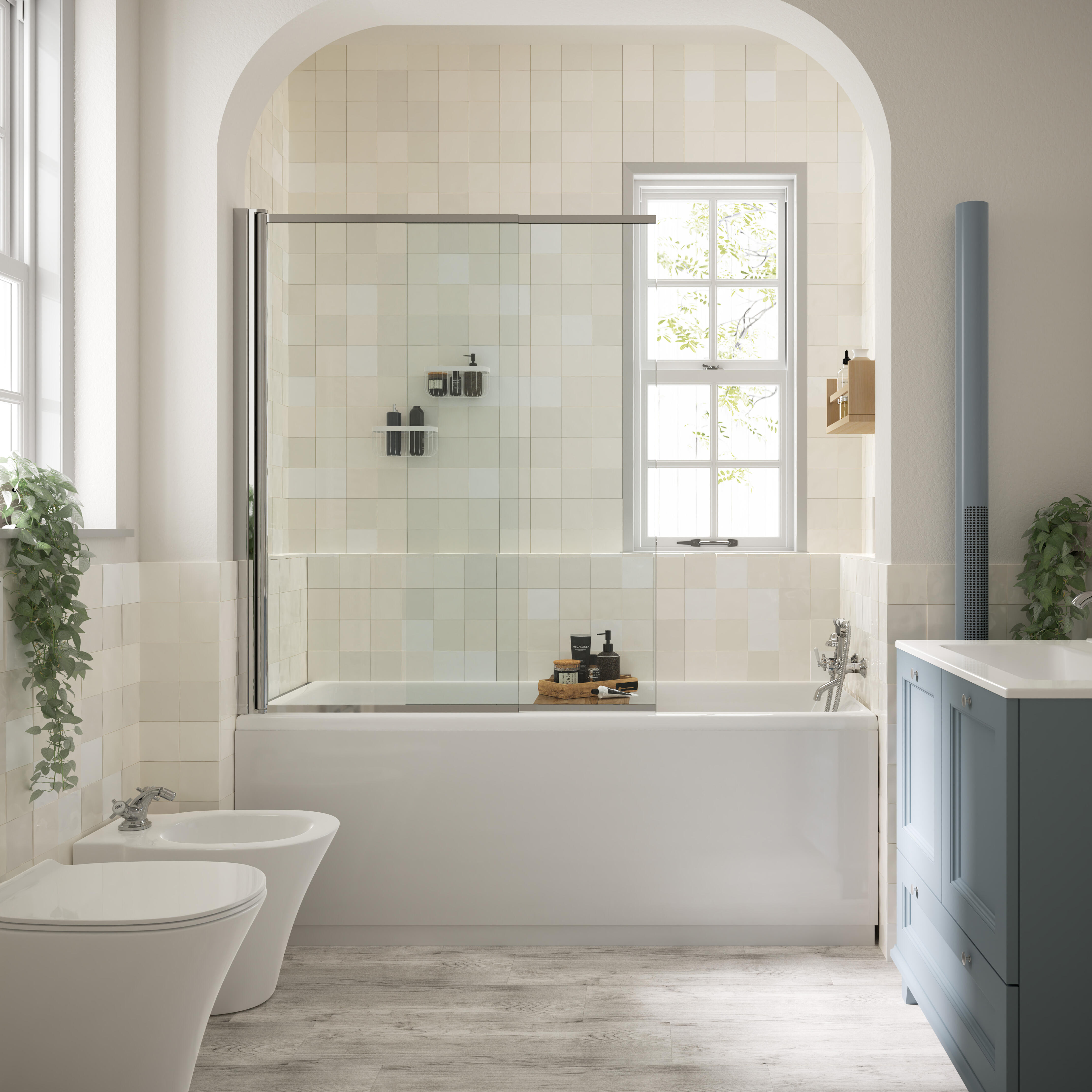 Termoarredo elettrico a fluido  DE'LONGHI ROLL 300 W  avorio L 9 x H 92.4 x P 11 cm - 3