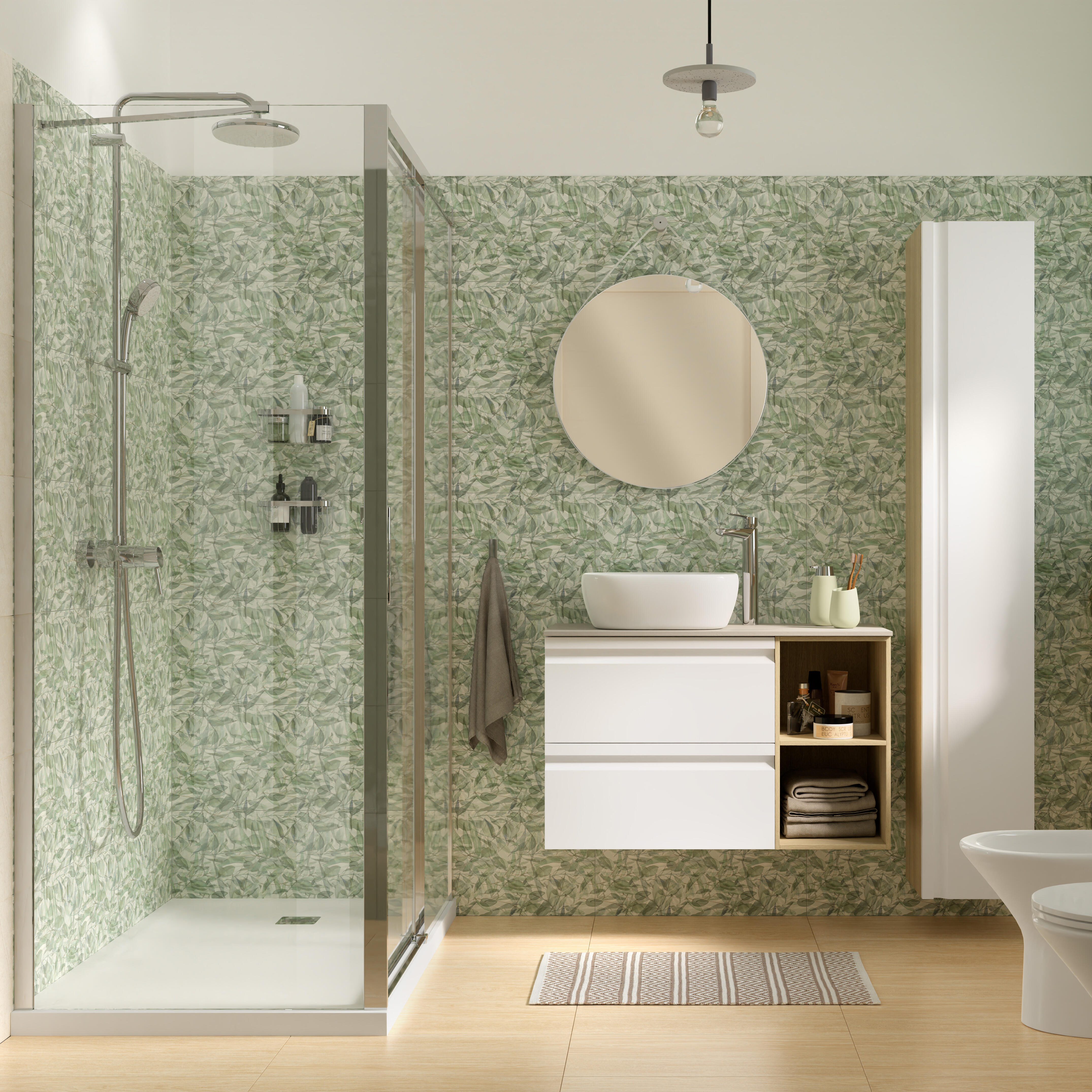 Piastrella da pavimento e rivestimento interno 30 x 60 cm Sp. 7.4 mm rettificato Remix Wood in gres porcellanato smaltato beige opaco traffico intenso (pei 4/5) R9 1.44 mq - 3