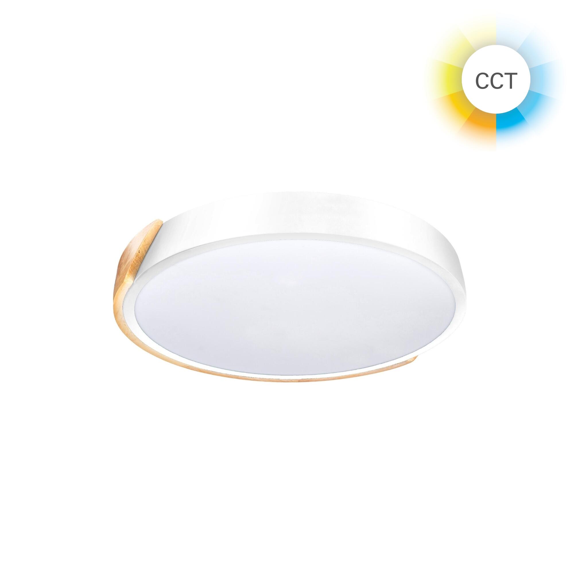 Plafón LED redondo blanco FORLIGHT 2530 lm color de la luz de cálida a fría CCT (3000K-6500K) ø31.5 cm IP20 - 3