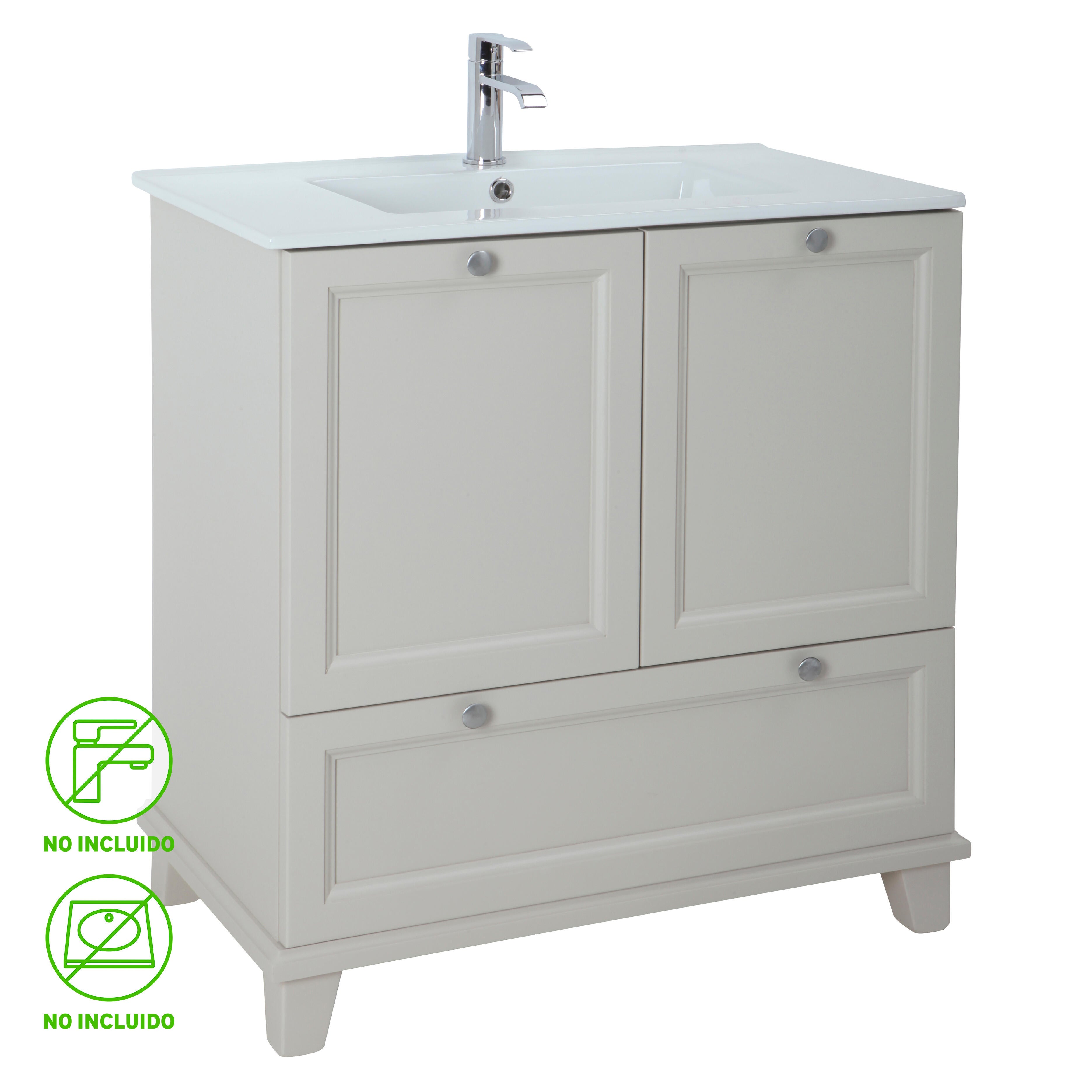 Mueble de baño unike perla 85x45 cm (lavabo no incluido)