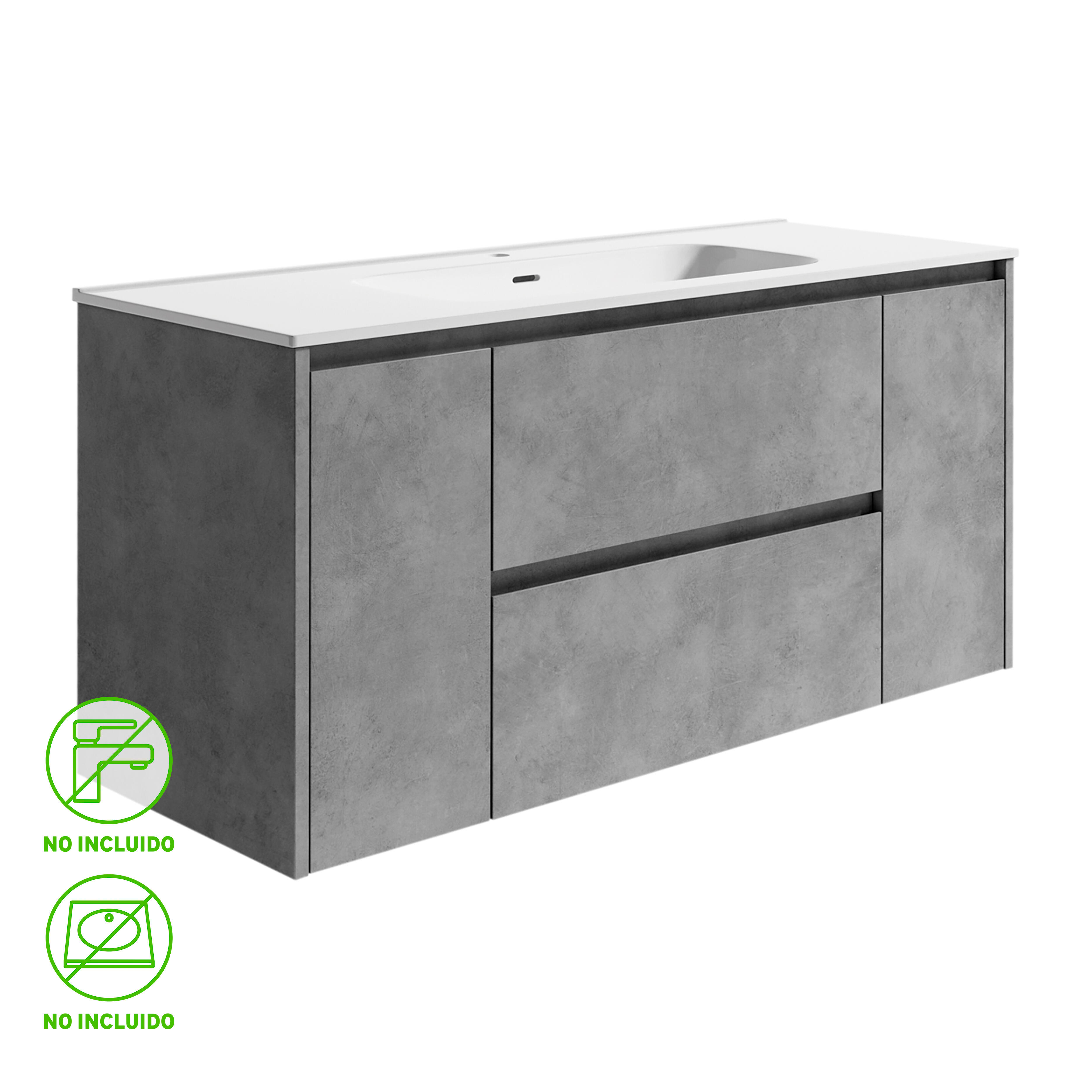 Mueble de baño moon hormigón 120x48 cm