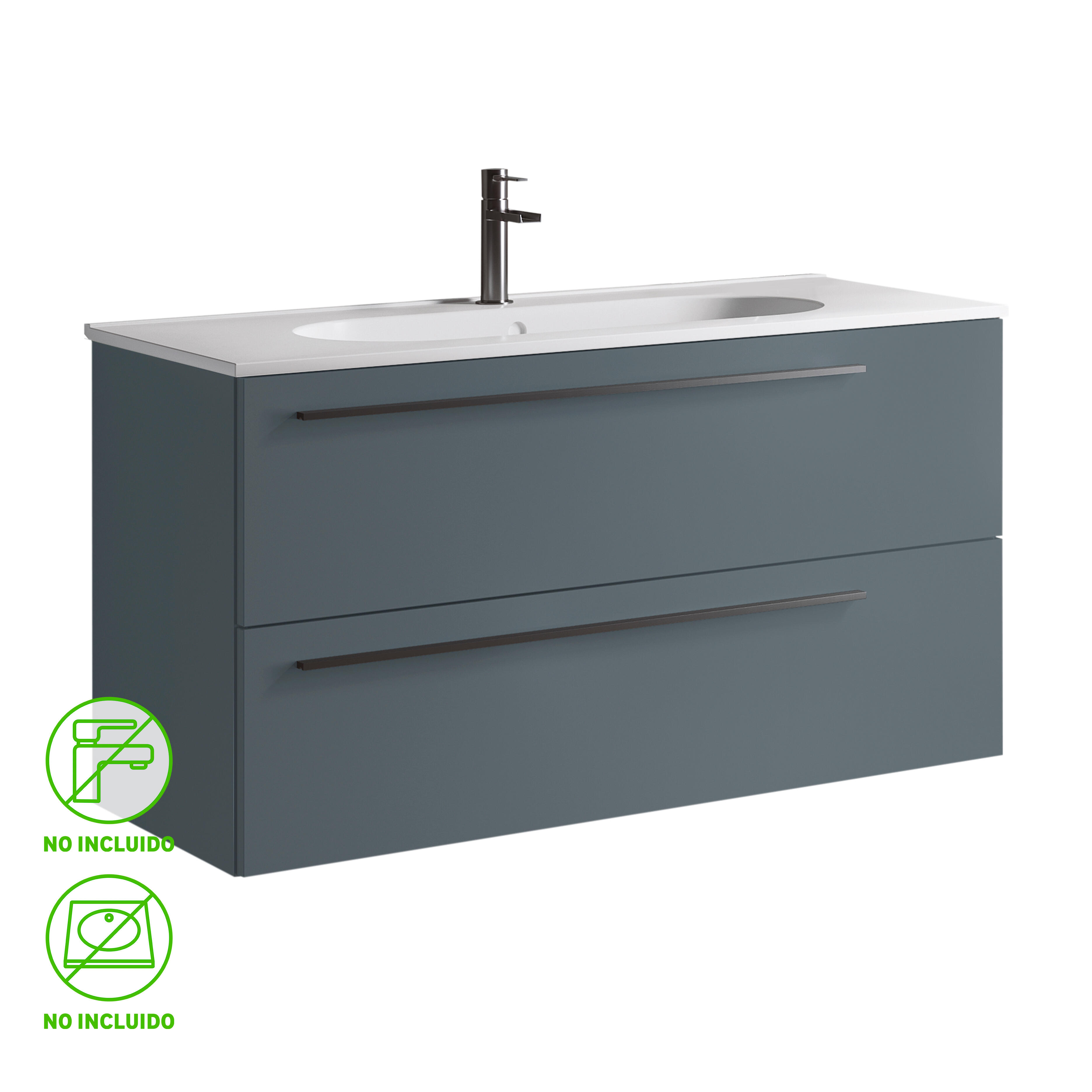 Mueble de baño mia azul 100x45 cm (lavabo no incluido)