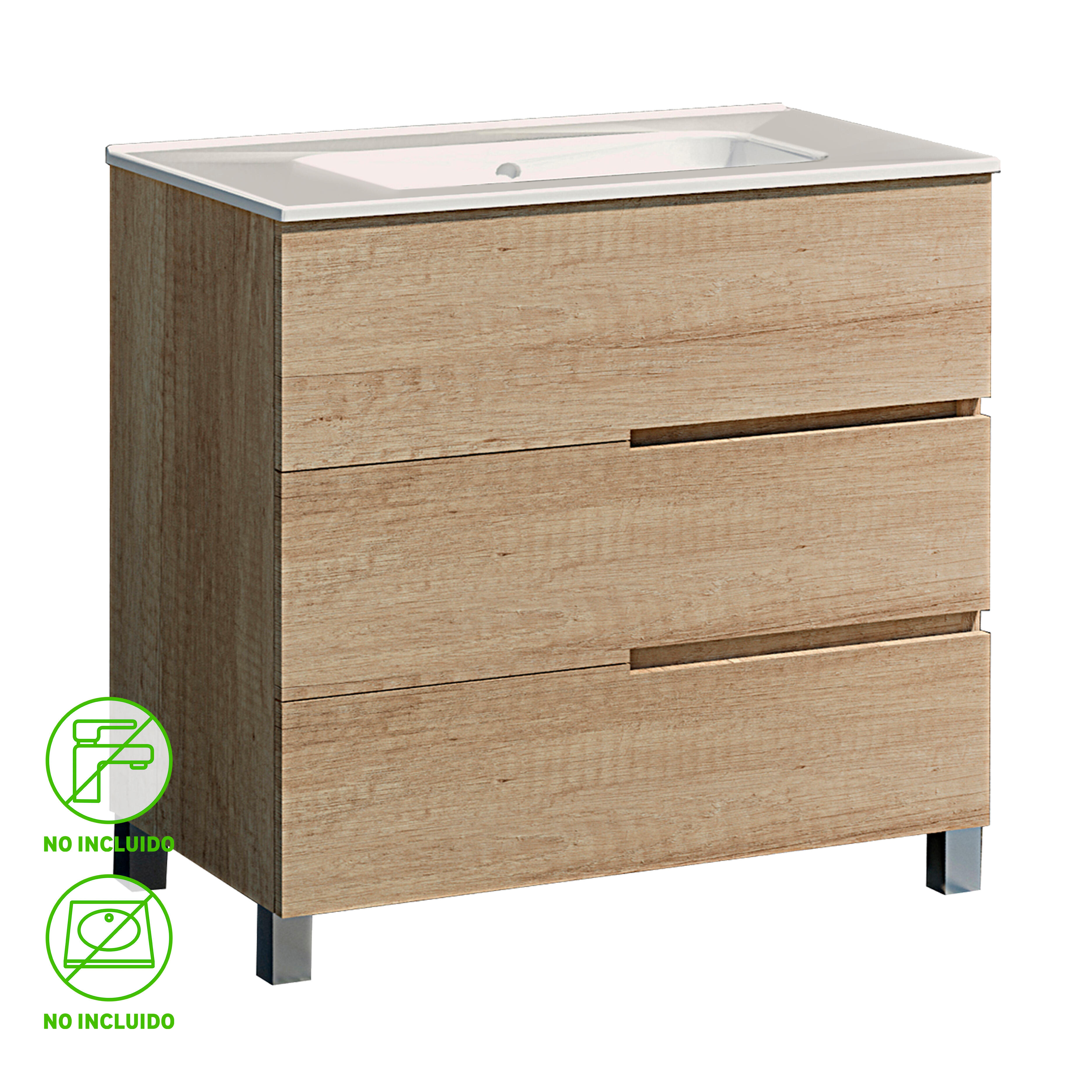 Mueble de baño alda olmo 80x45 cm