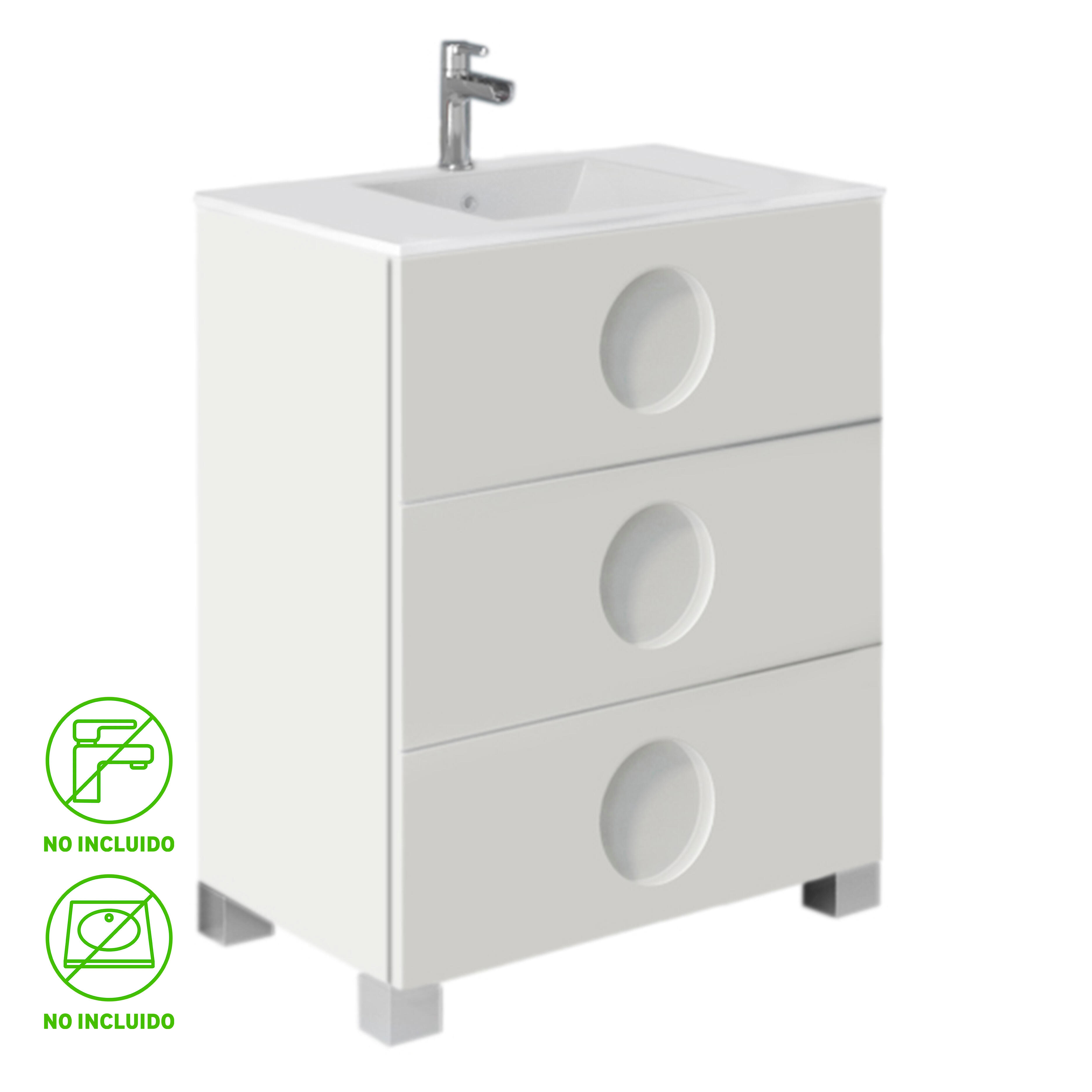 Mueble de baño sphere blanco 70x45 cm