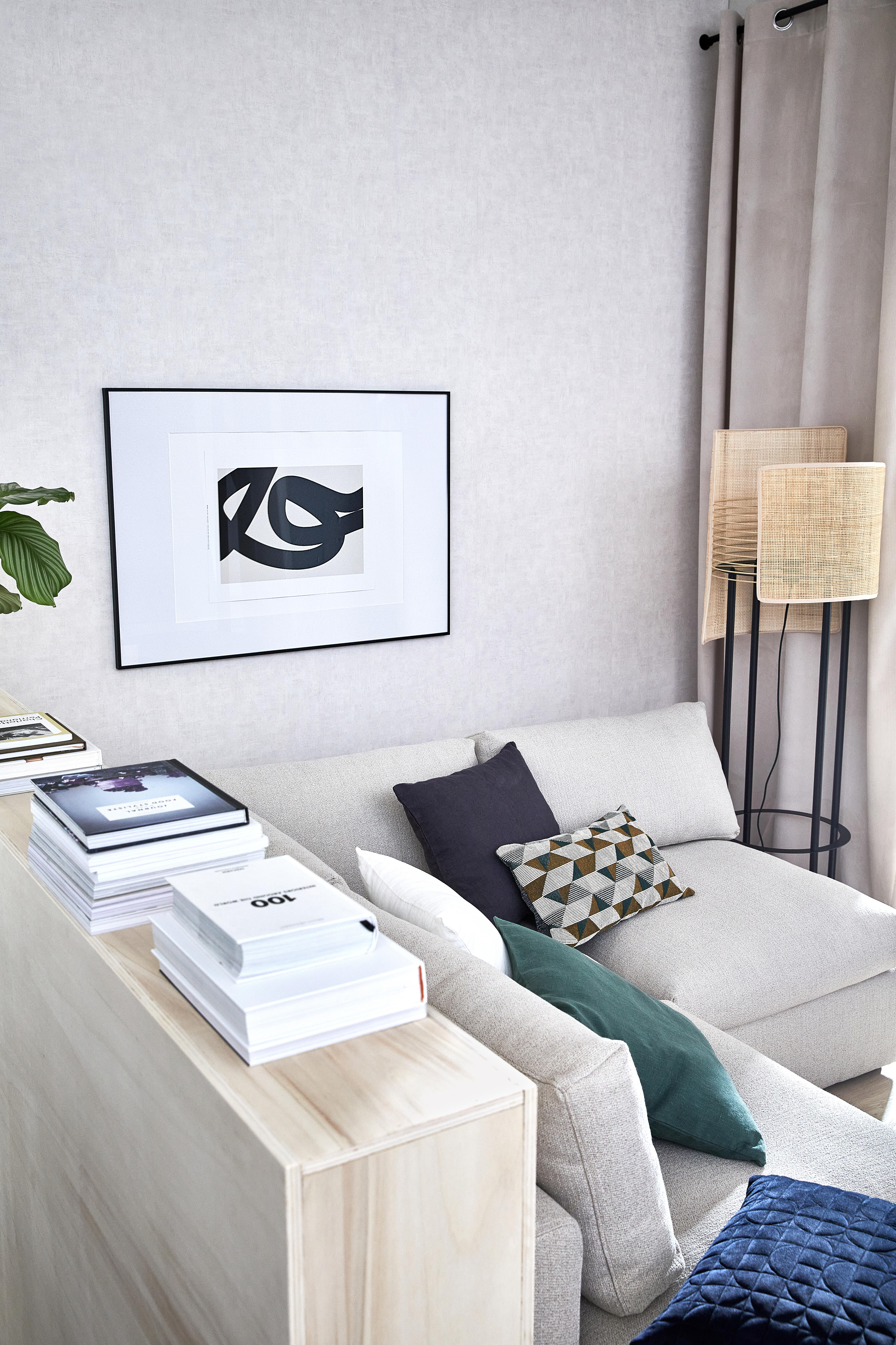 Coussin Jacquard bleu/vert l.50 x H.30 cm - 5