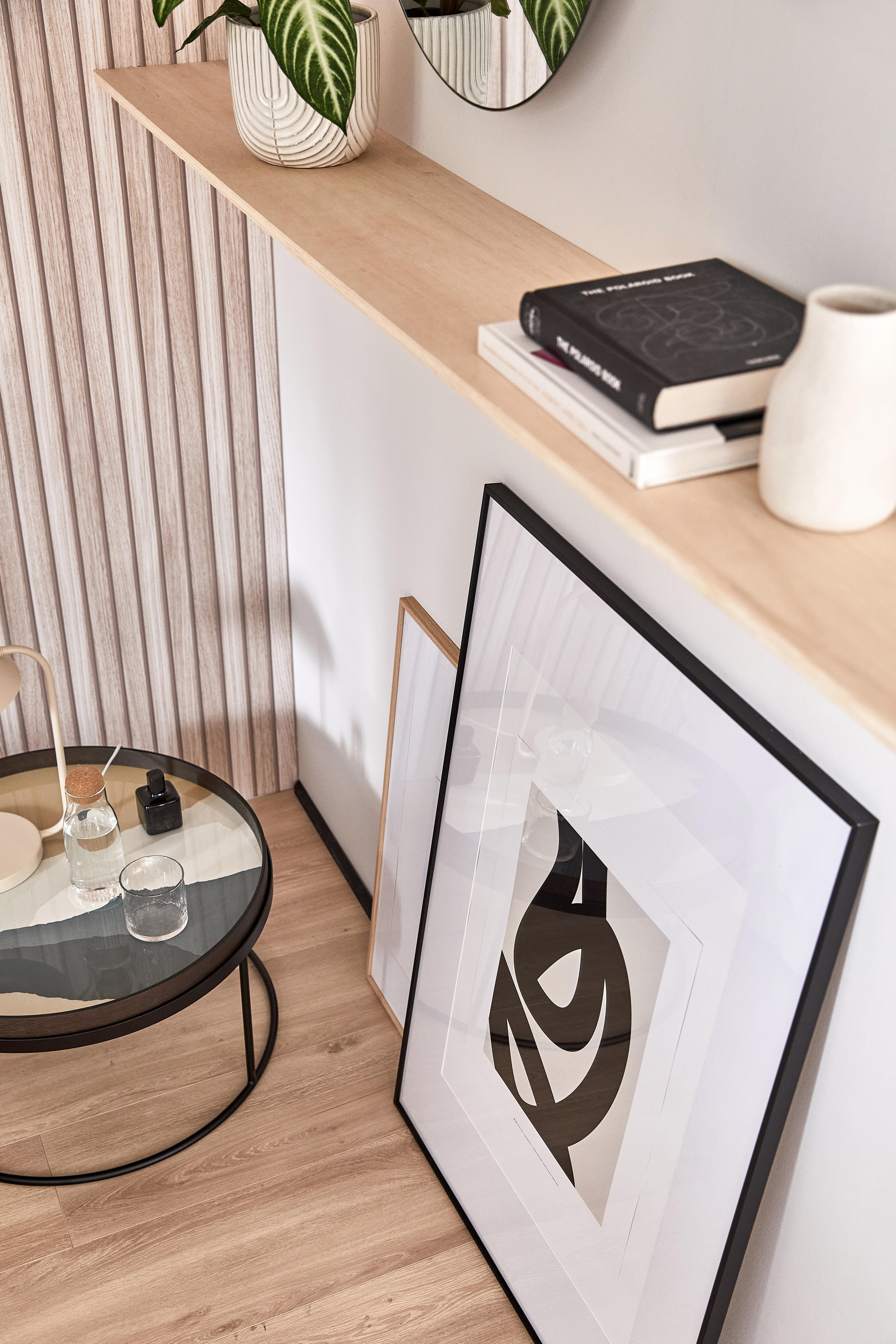 Papier peint intissé Tasseaux brun clair - 8