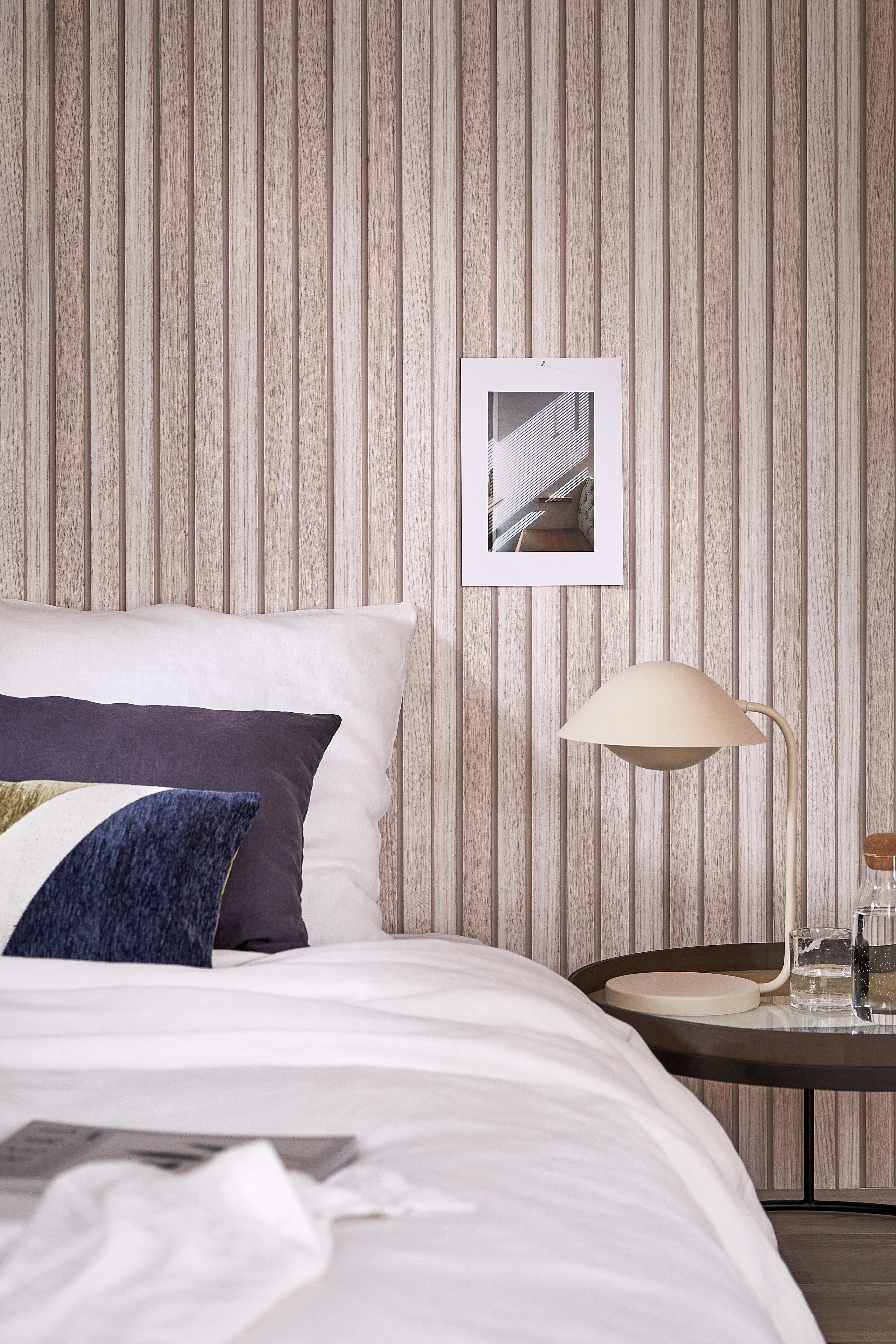 Papier peint intissé Tasseaux brun clair - 3