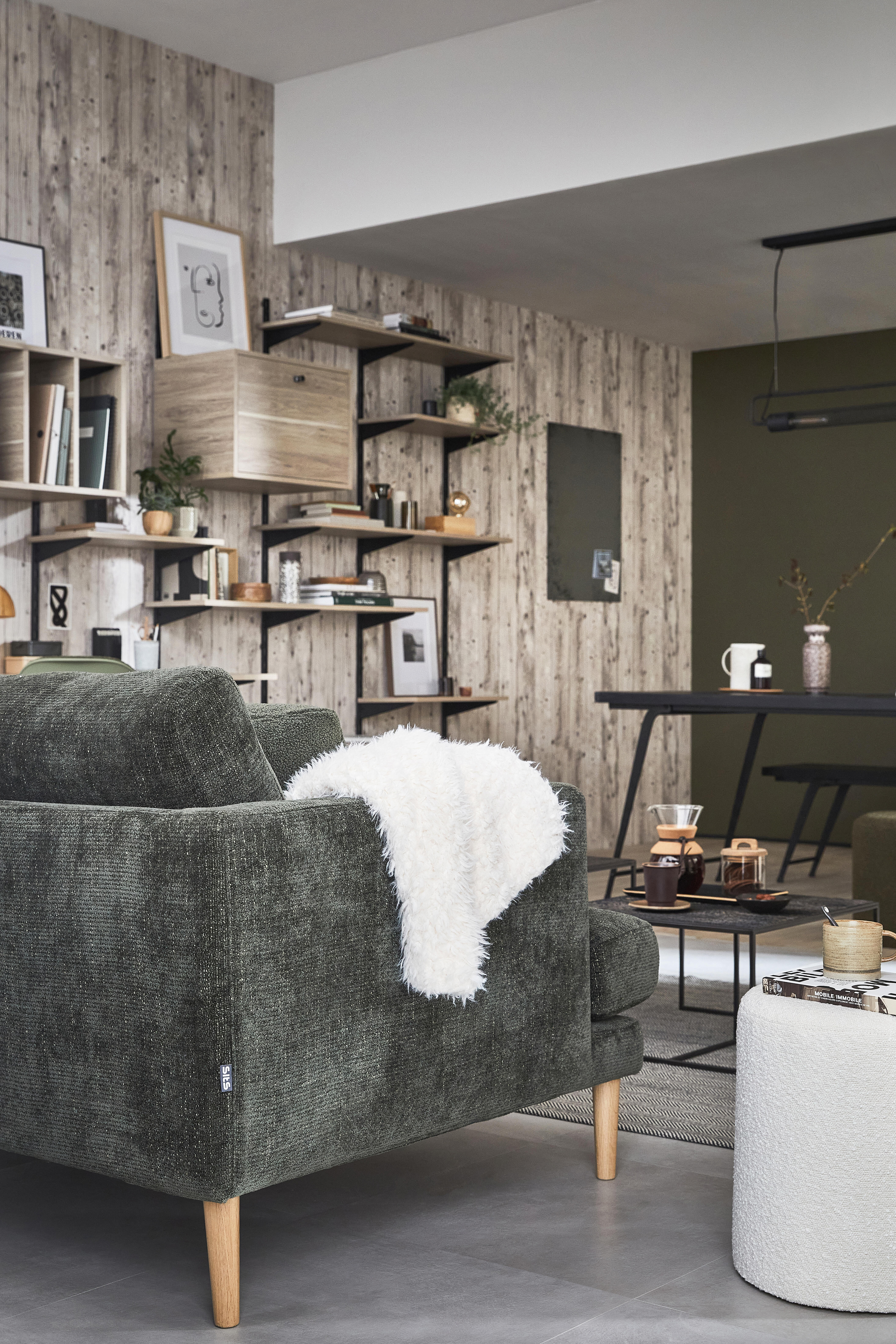 Papier peint intissé Planche tribale gris - 3