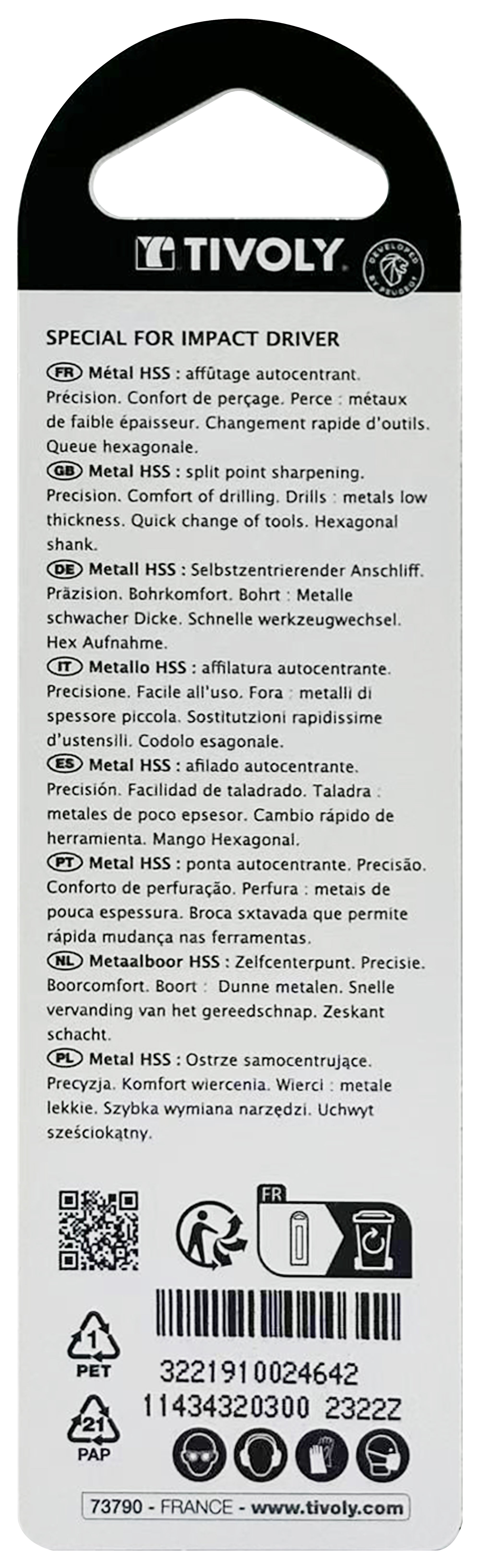 Foret à métal, Diam.3 mm, L.33 mm TIVOLY - 5