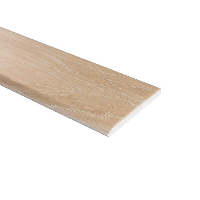 Lot de 4 plinthes Living, beige, l. 8 x L. 60 cm, Ep.9.5 mm